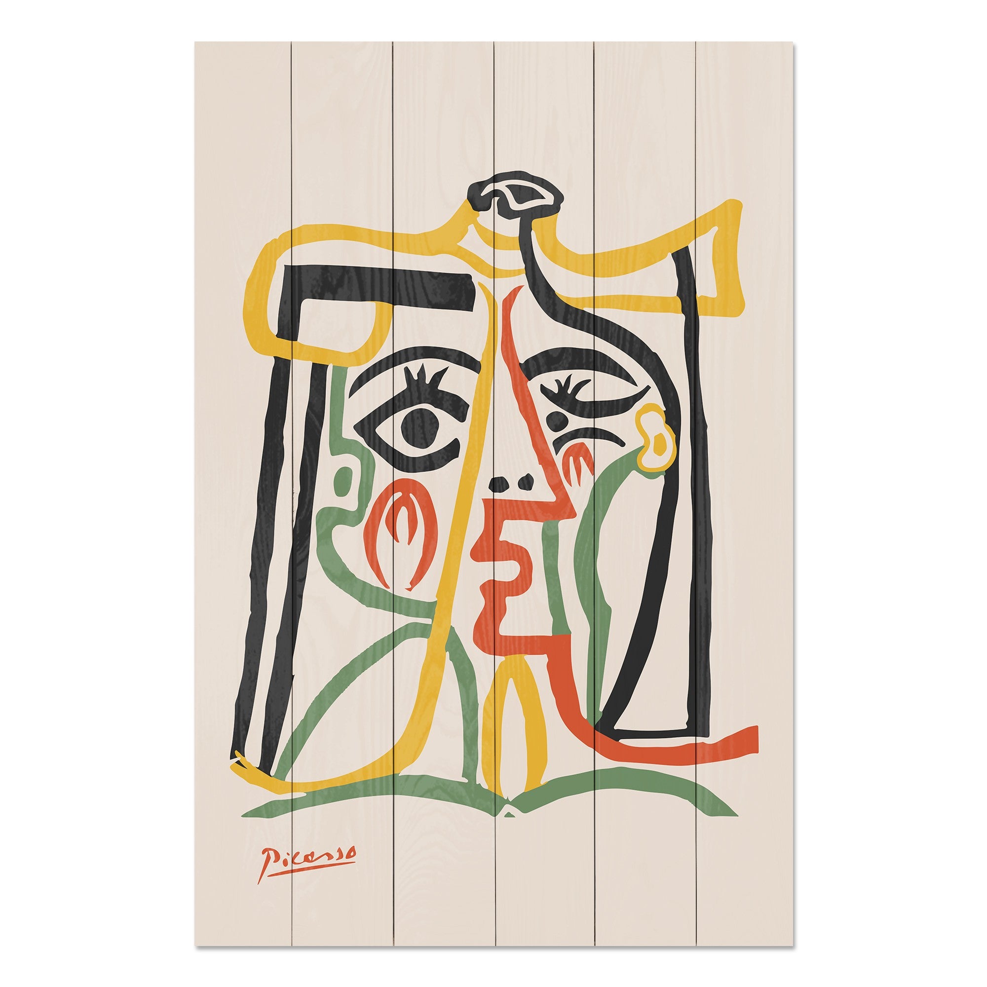 Obraz Wood Picasso Abstrakt 3