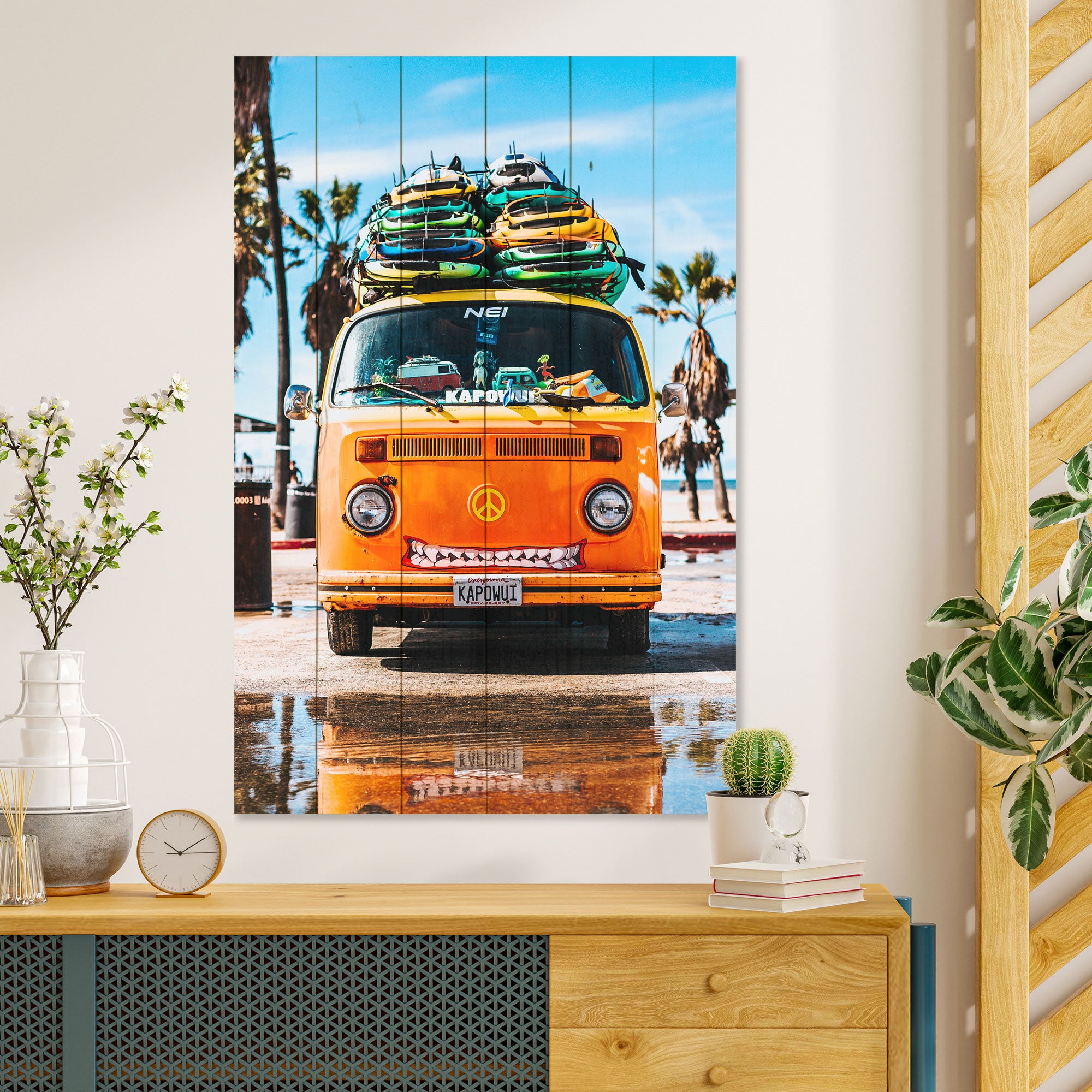 Wood Hippie Painting-50x70 cm