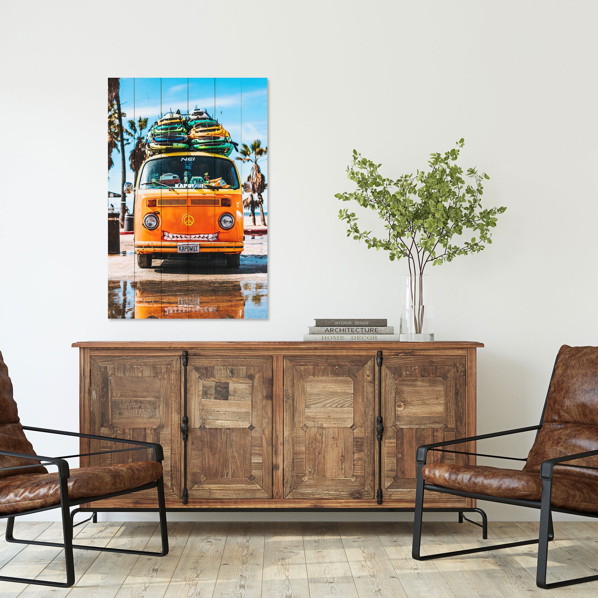 Wood Hippie Painting-50x70 cm
