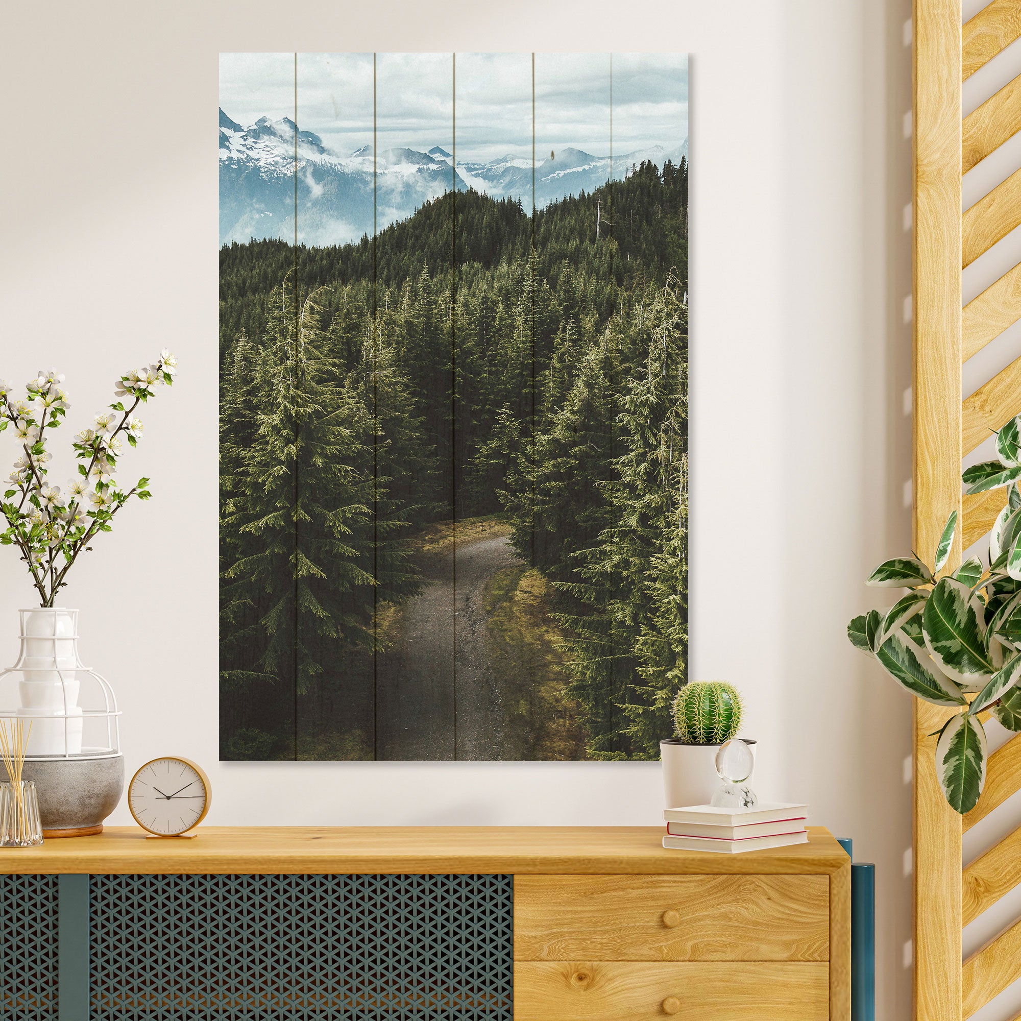 Wood Forest Track Painting-60x90 cm