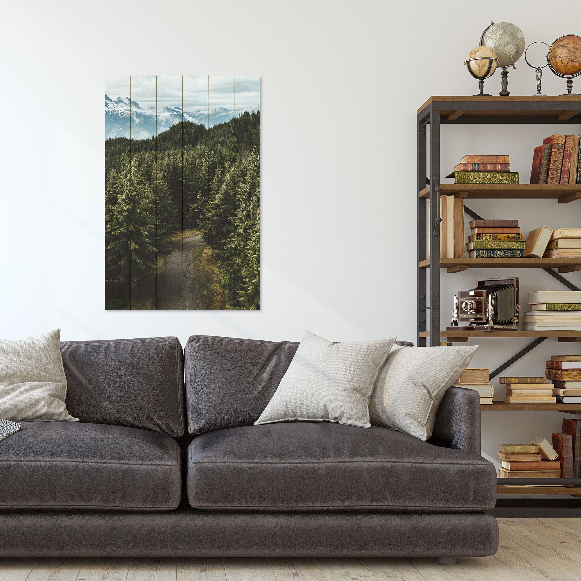 Wood Forest Track Painting-30x30 cm