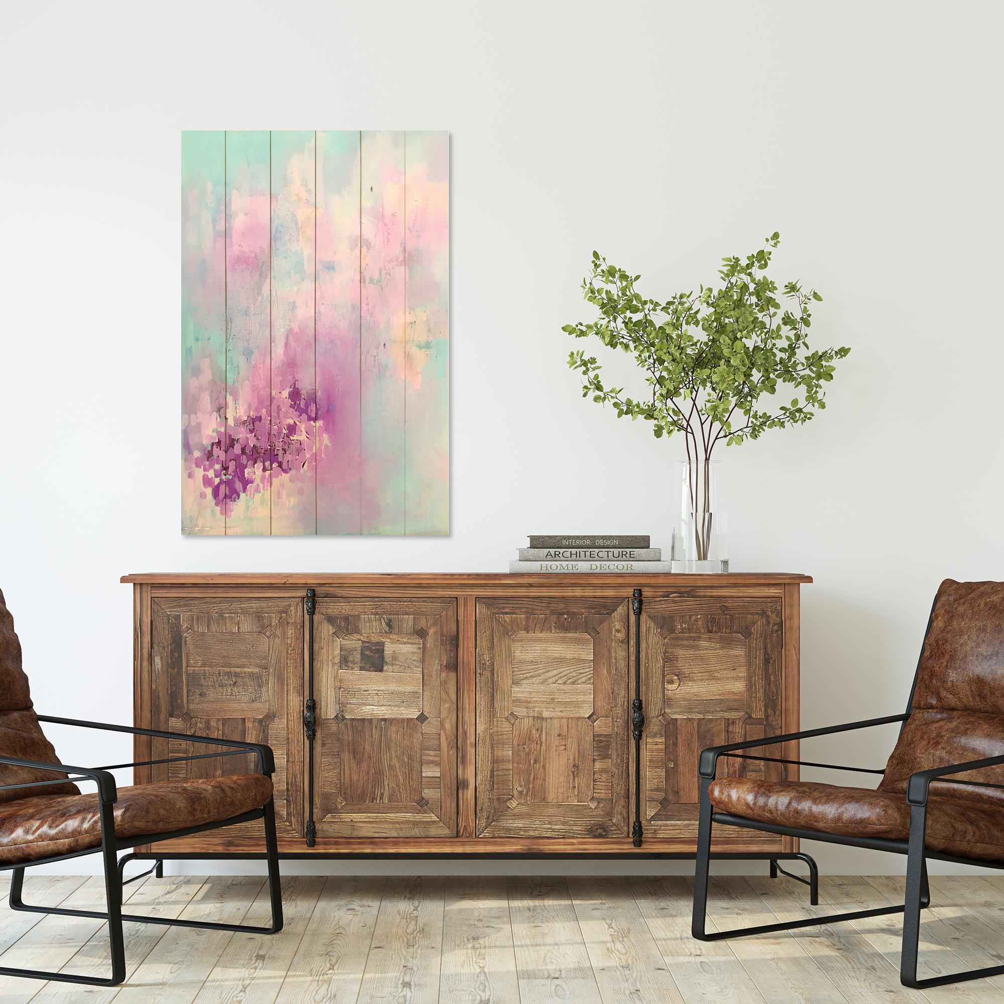 Obraz Wood Farebné myšlienky-50x70 cm