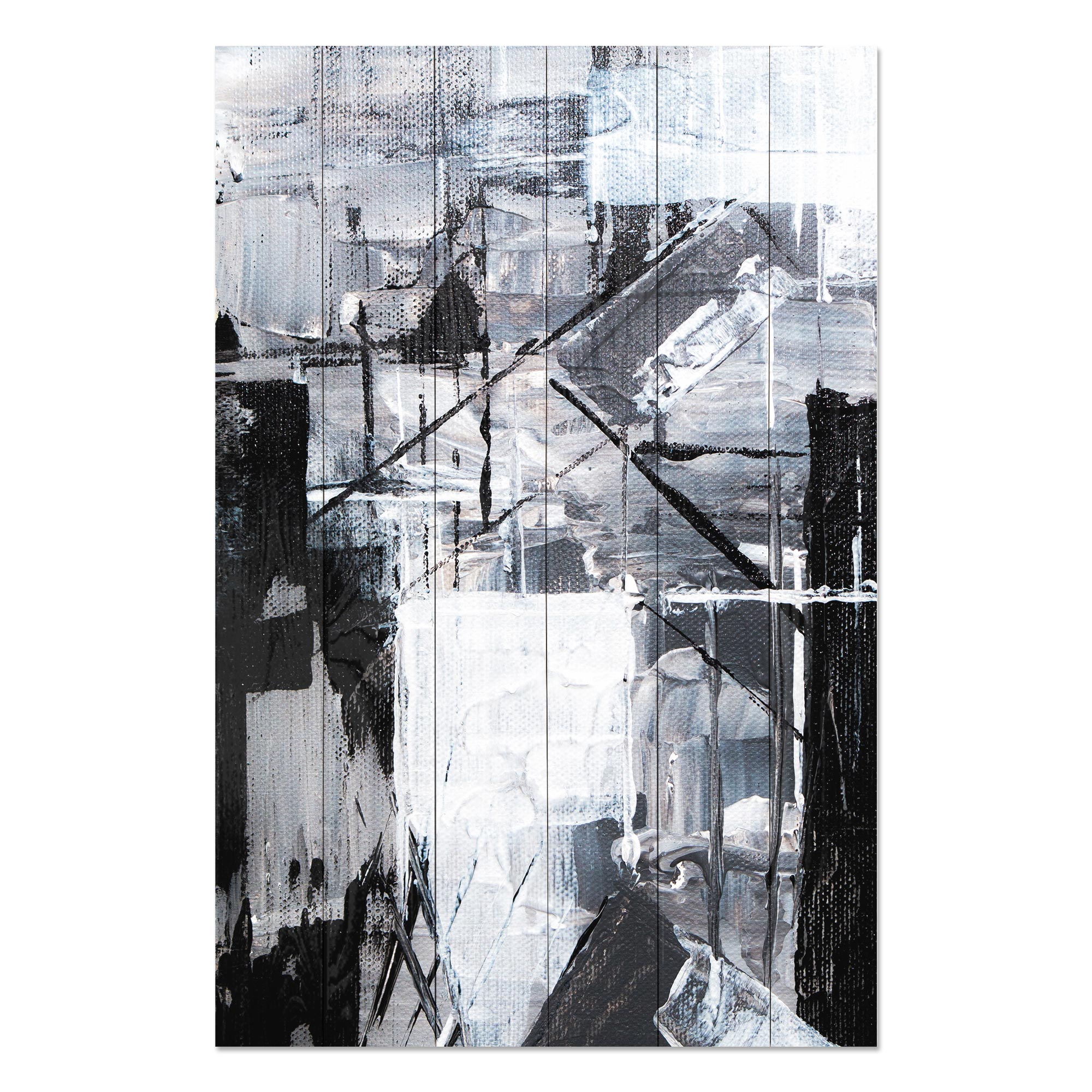 Obraz Wood Geometrické tvary-40x60 cm