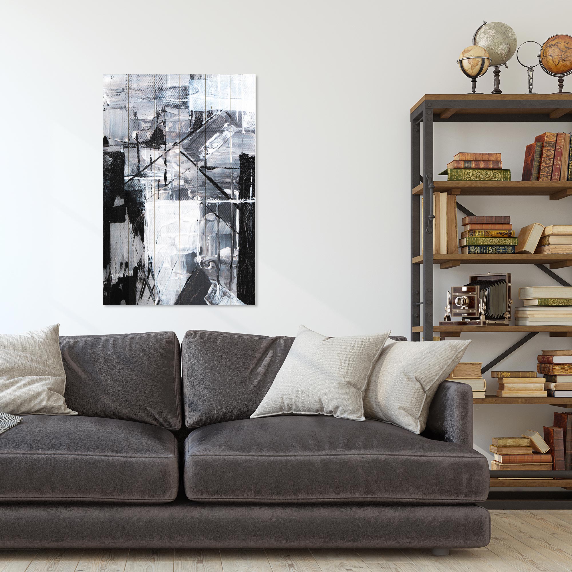 Obraz Wood Geometric Shapes-50x70 cm