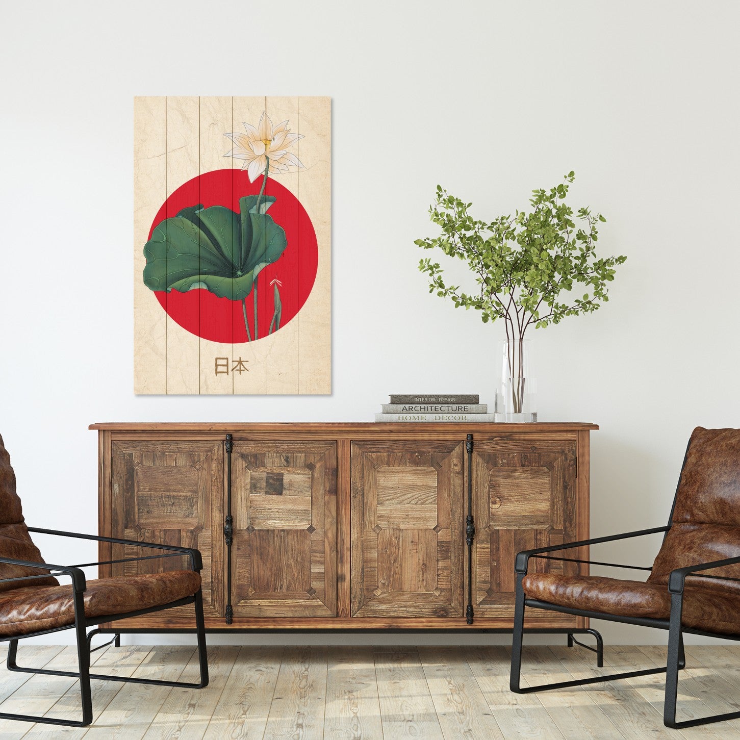 Obraz Wood Japonská koláž-20x30 cm