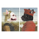 Wood Picture Frenchie Frederico With Wife-50x70 cm