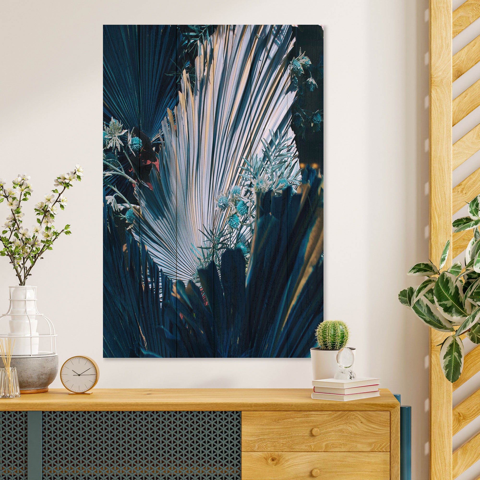 Obraz Wood Floral Composition-30x30 cm