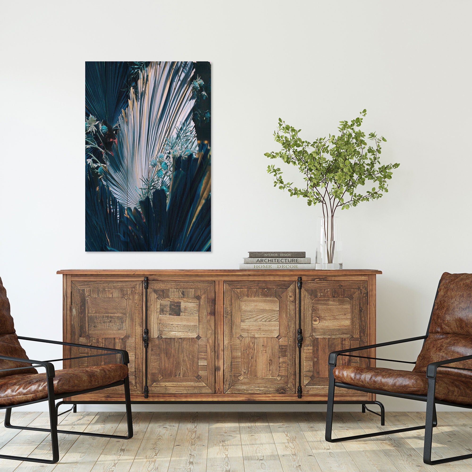 Obraz Wood Floral Composition-30x30 cm