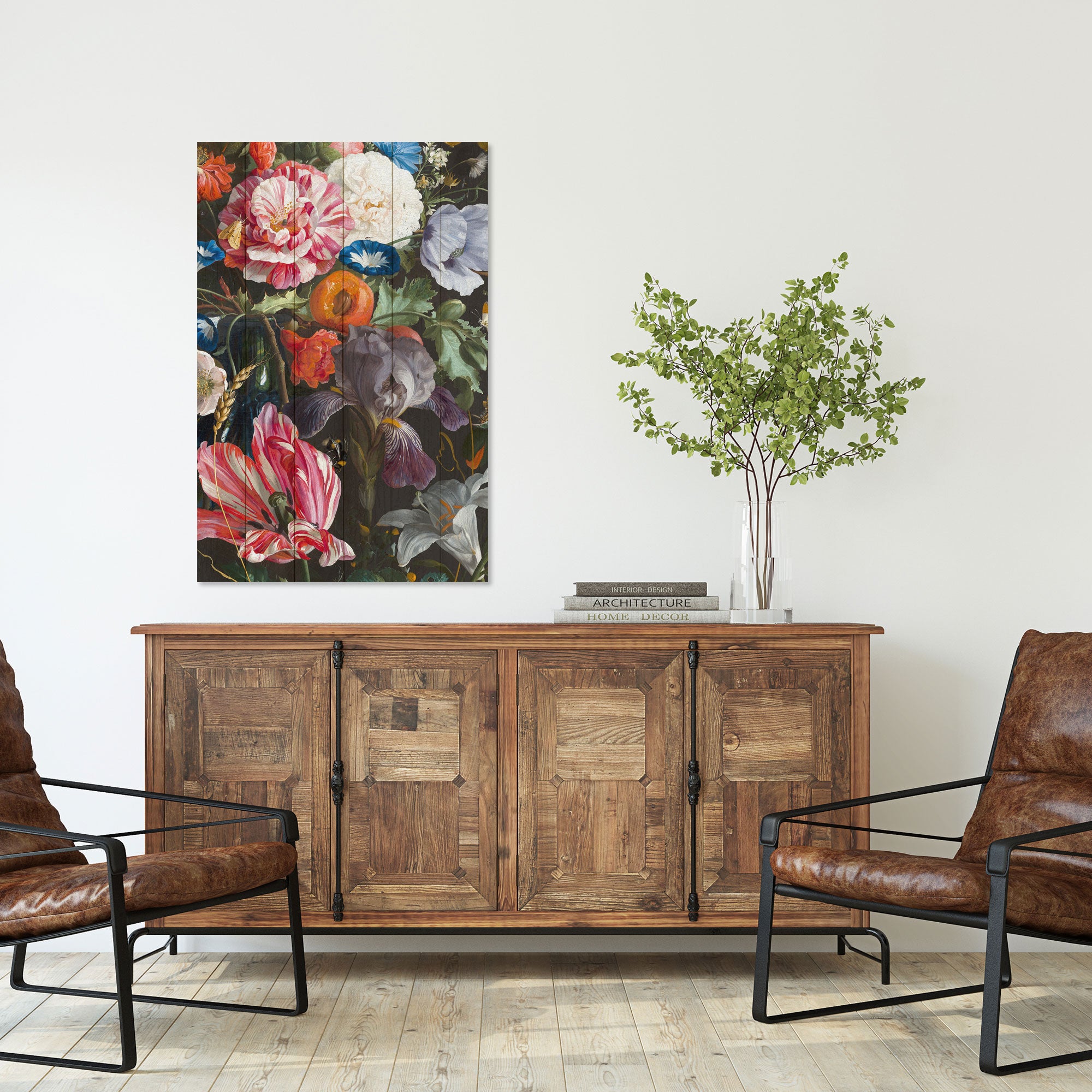 Wood Flower Painting-20x30 cm