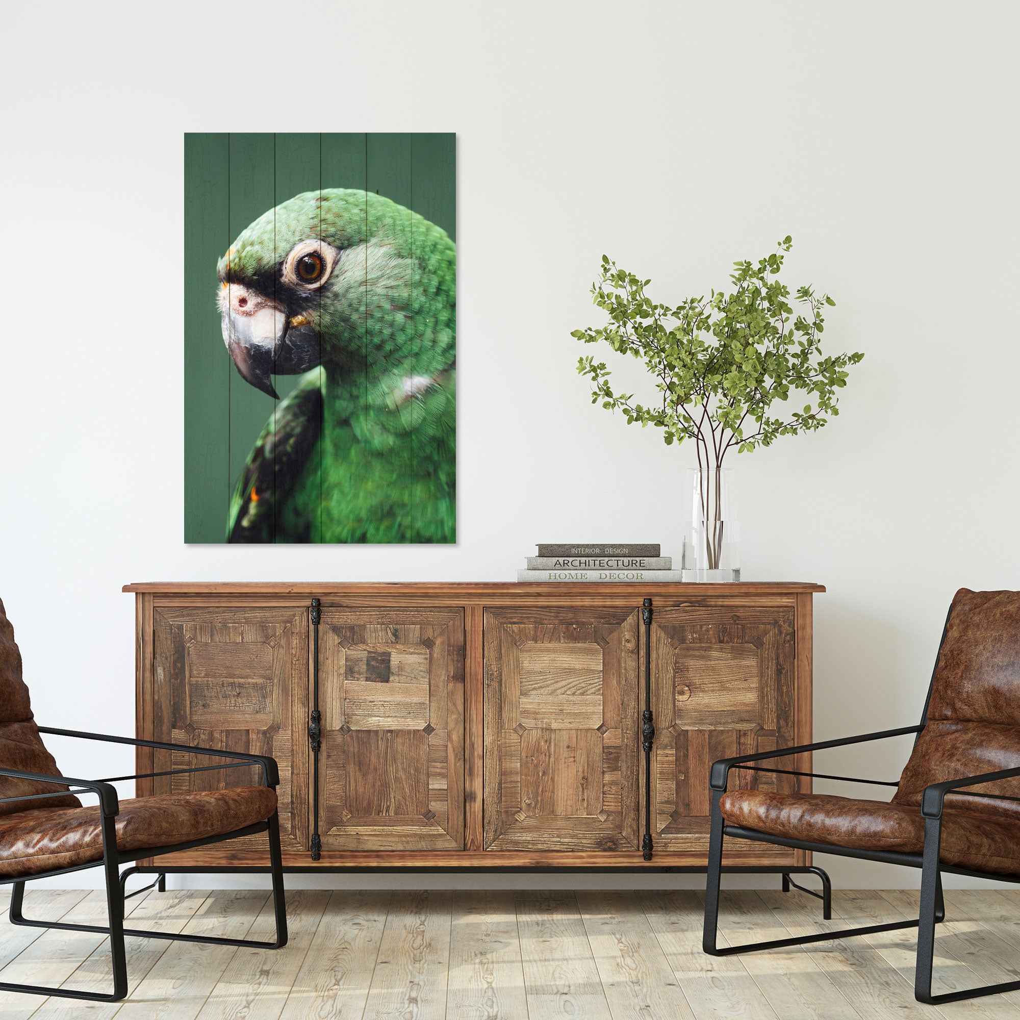 Obraz Wood Papagáj-50x70 cm