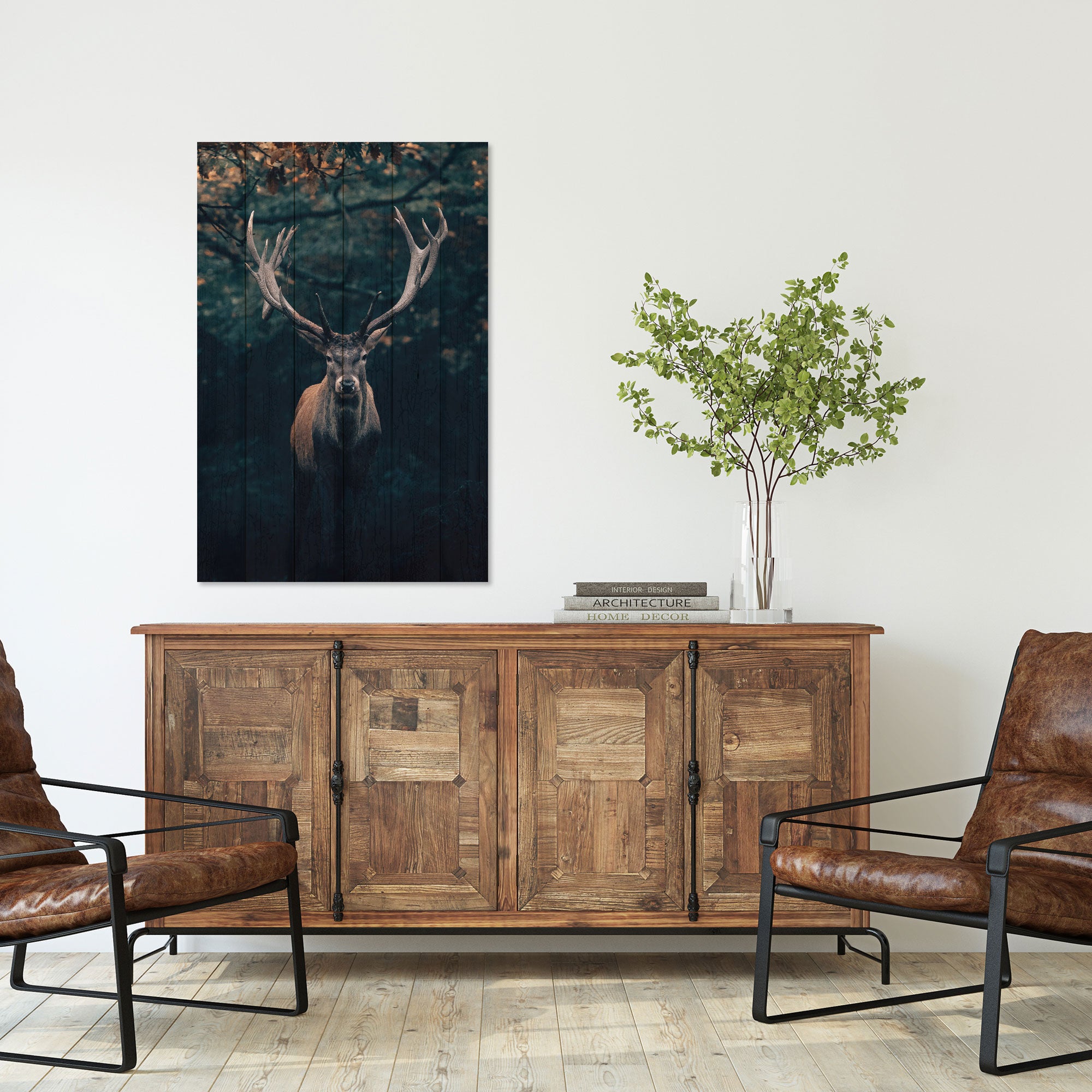 Obraz Drevo Jeleň-40x60 cm