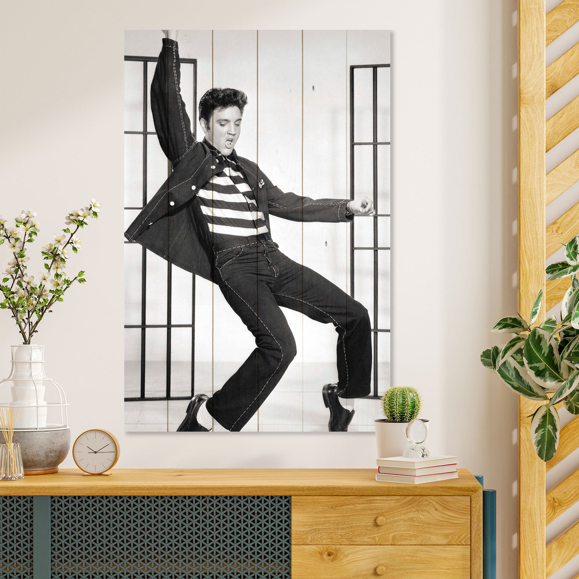 Obraz Wood Elvis Dance-20x30 cm