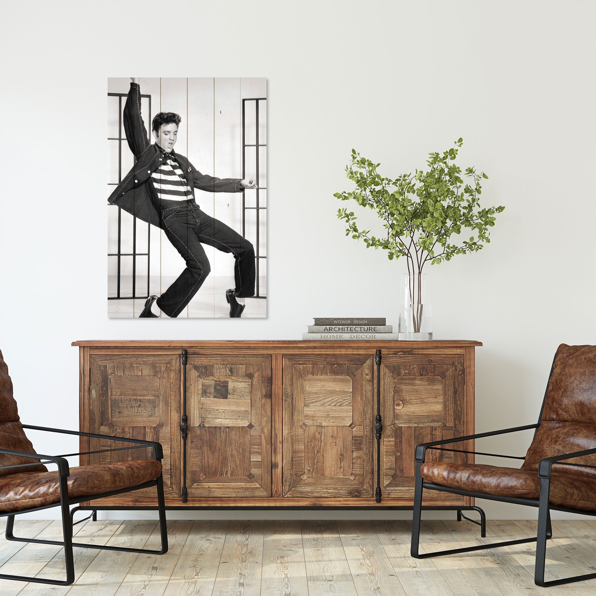 Obraz Wood Elvis Dance-20x30 cm