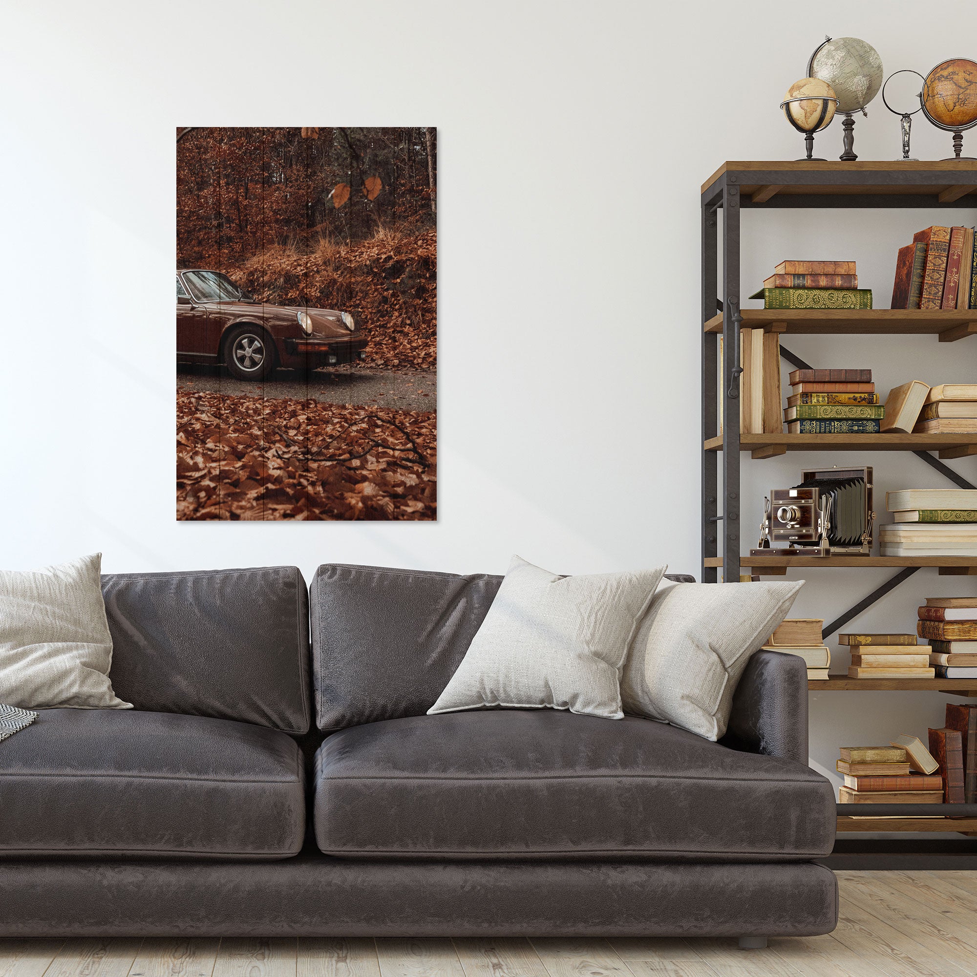 Obraz Wood Field Brown-60x90 cm