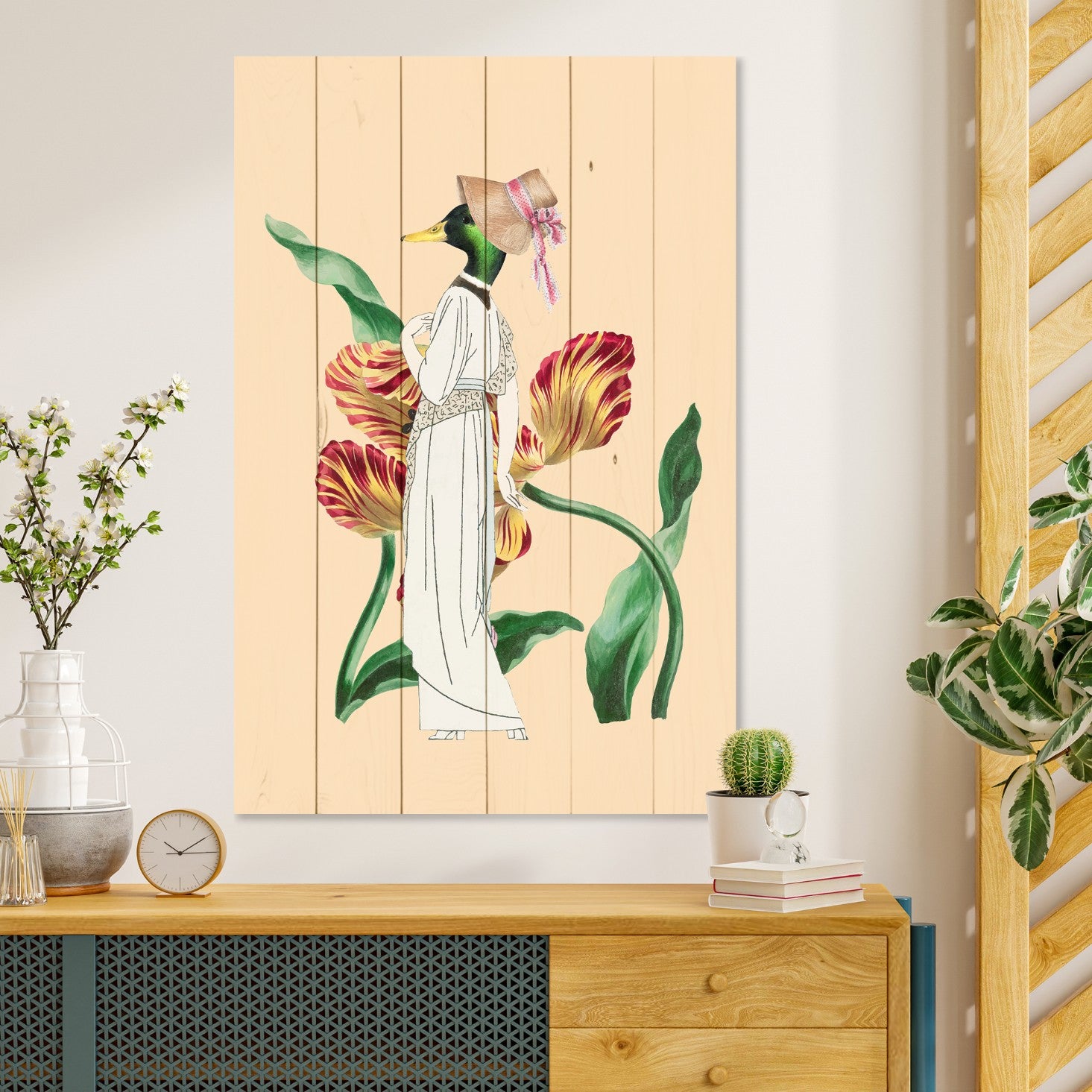 Obraz Wood Exkluzívna kačka-20x30 cm