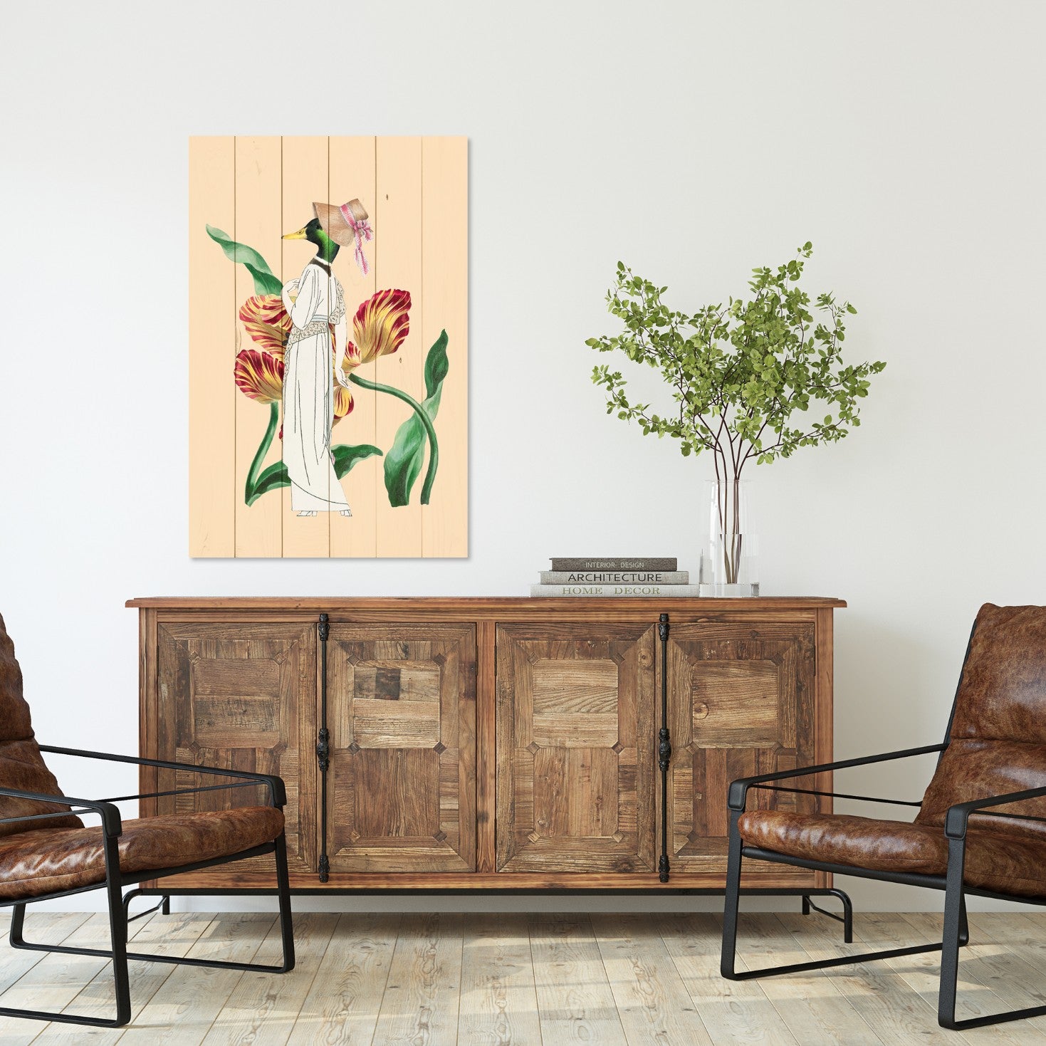 Obraz Wood Exkluzívna kačka-20x30 cm
