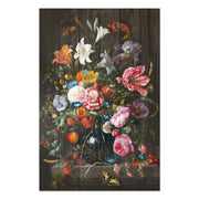 Wood Picture Colorful Bouquet
