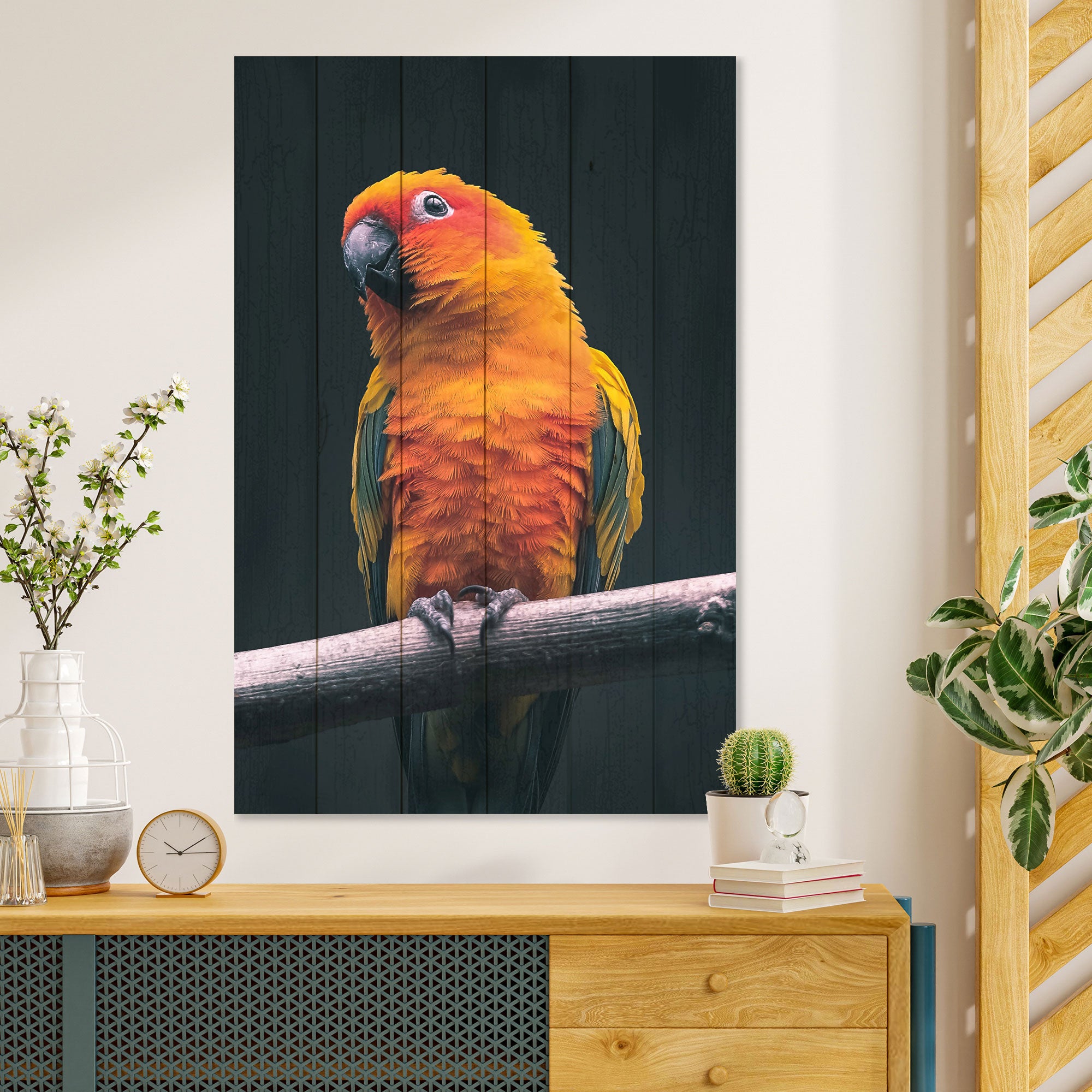 Bild Wood Papagei-60x90 cm