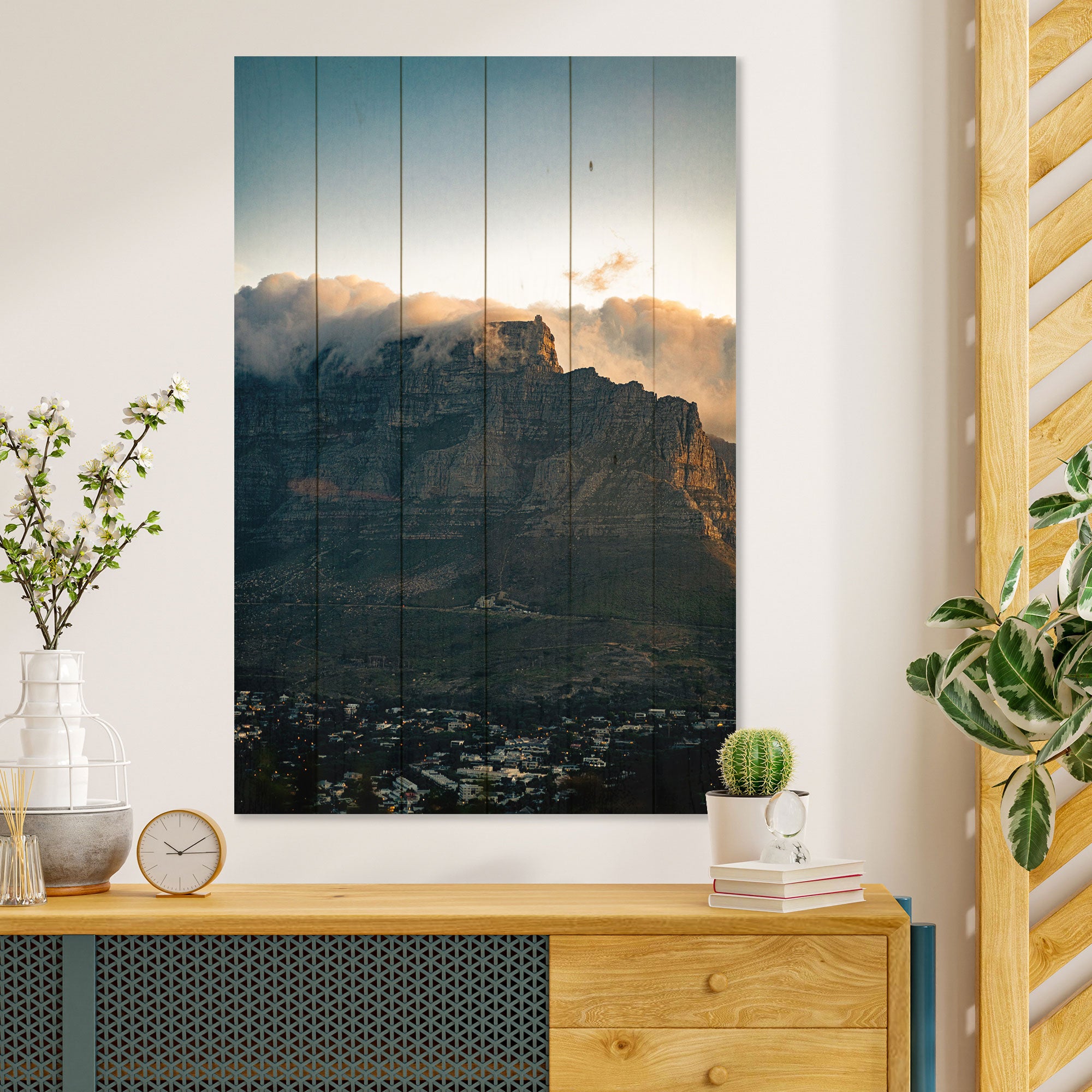 Wood Picture Illuminated City-20x30 cm