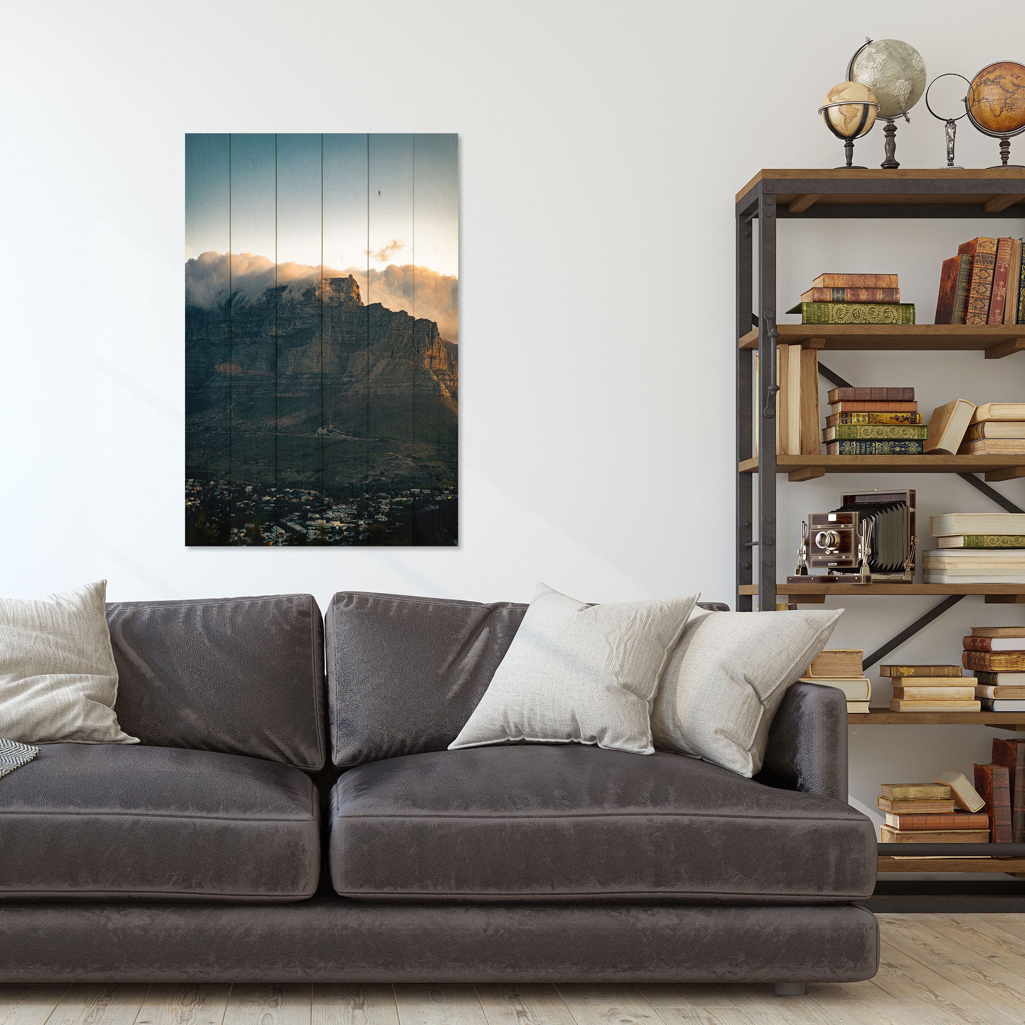 Wood Picture Illuminated City-20x30 cm