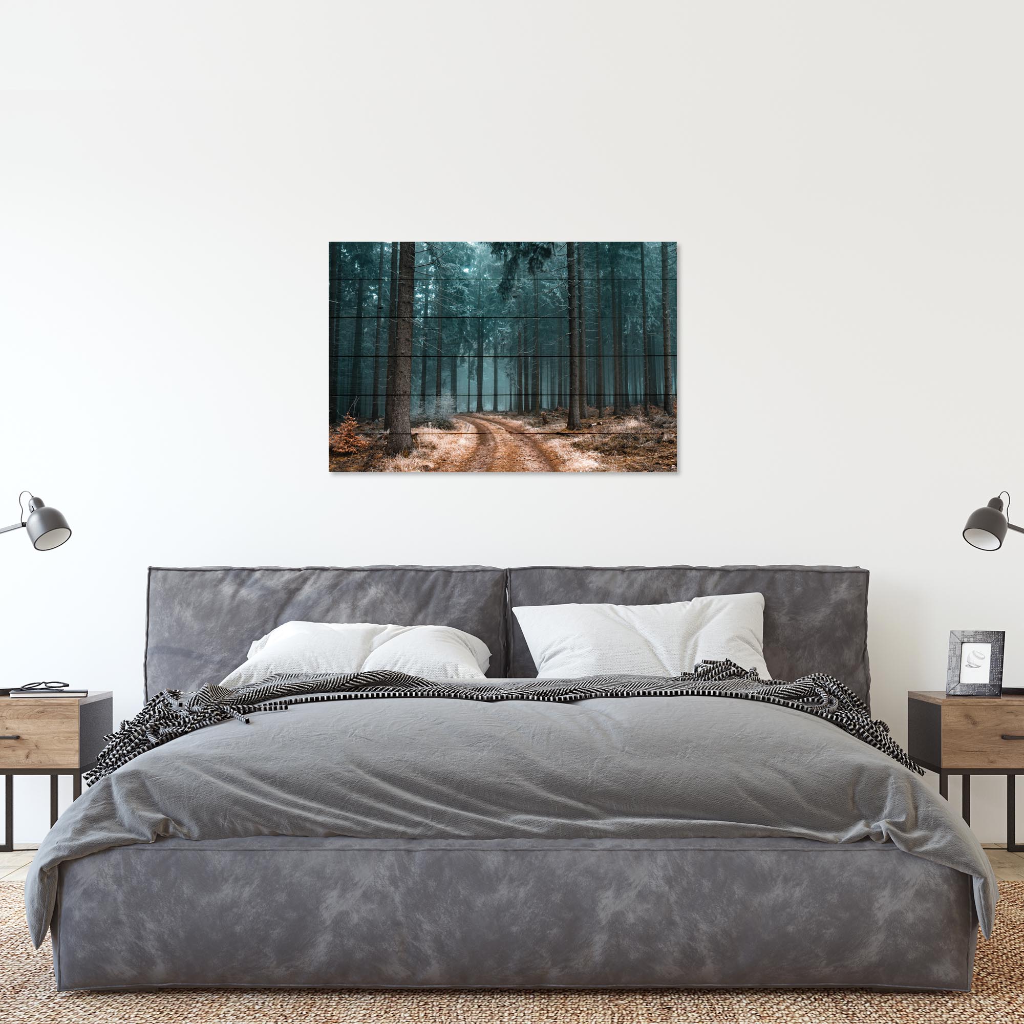Wood Picture Path in the Forest-40x60 cm