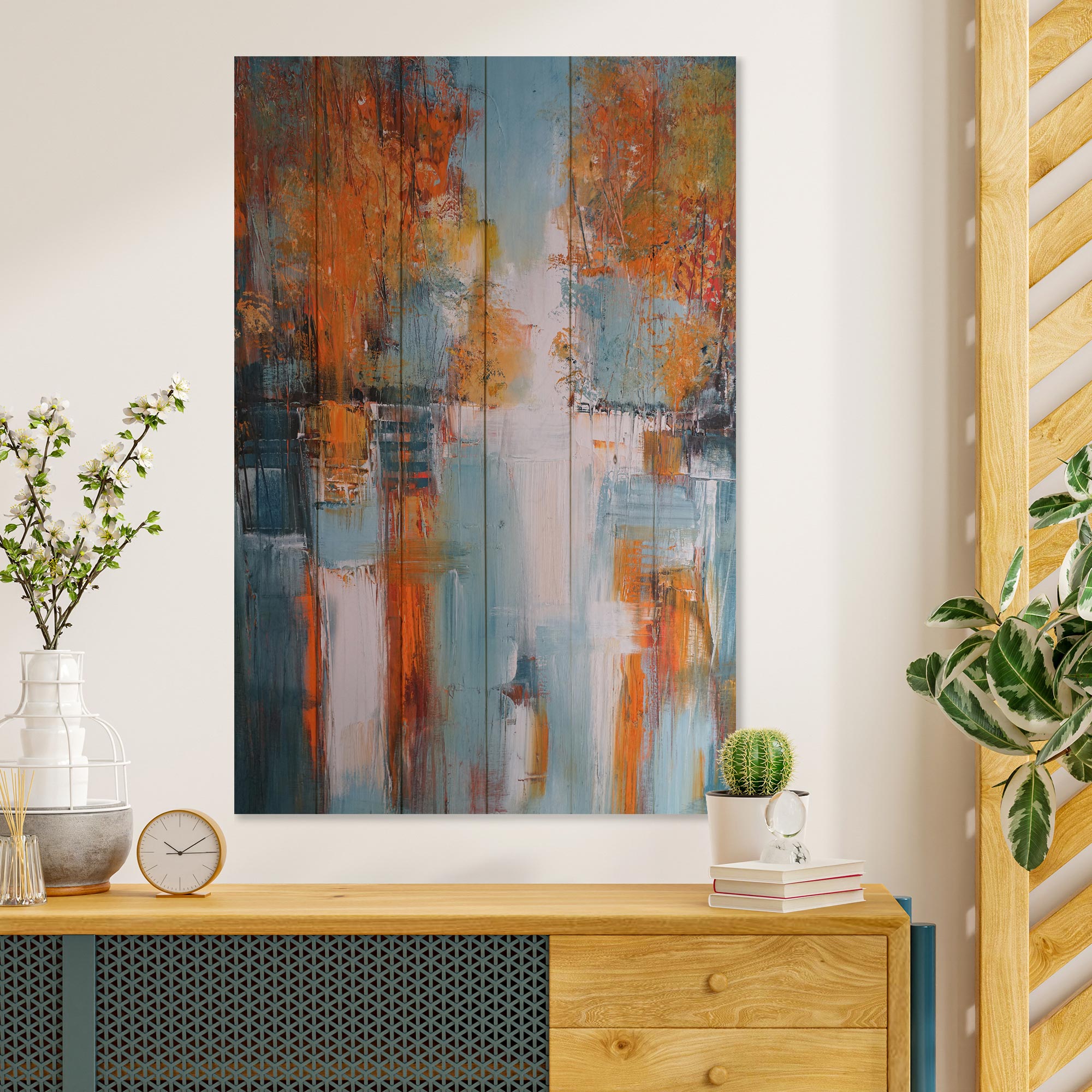 Obraz Wood Abstract Landscape-30x30 cm