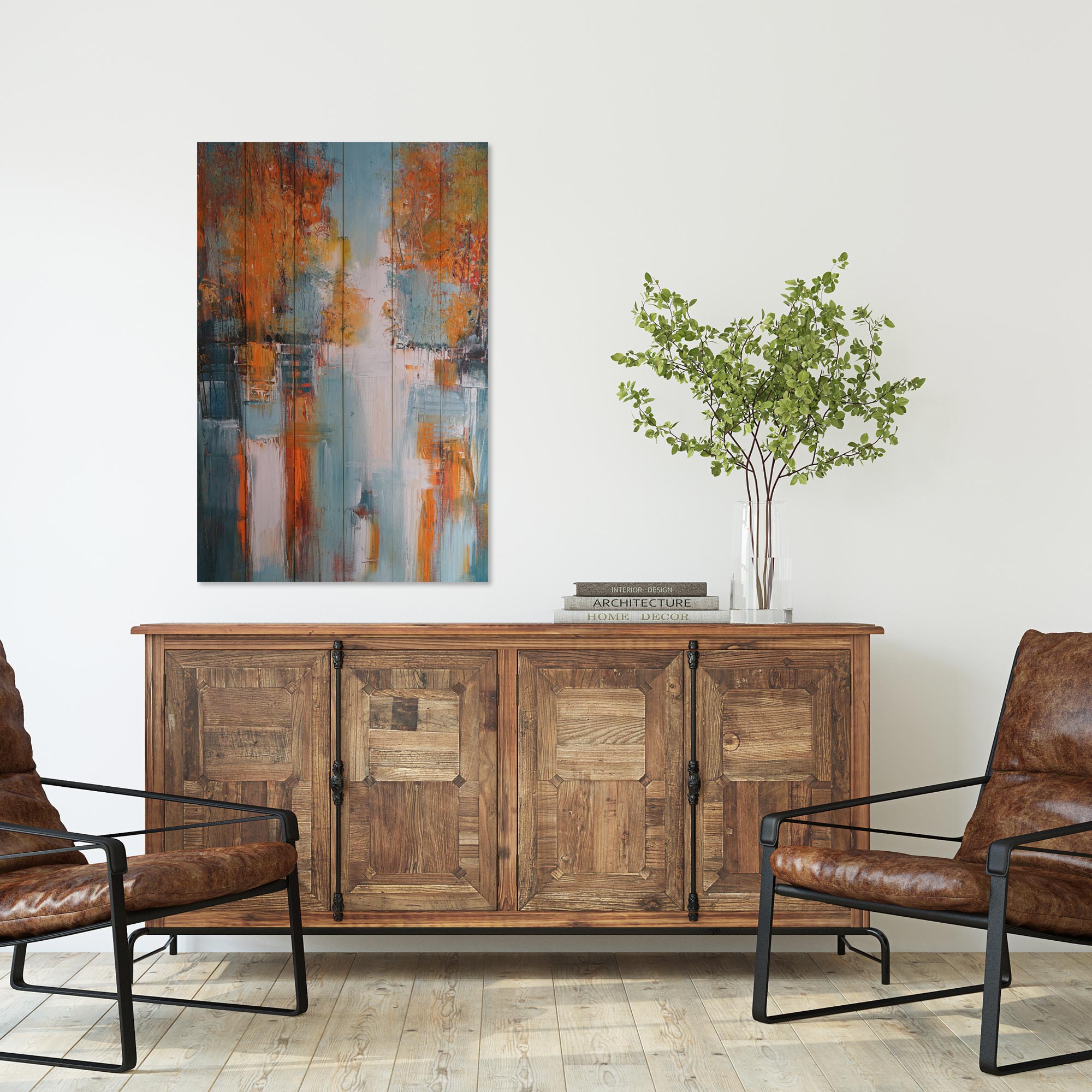 Obraz Wood Abstract Landscape-30x30 cm