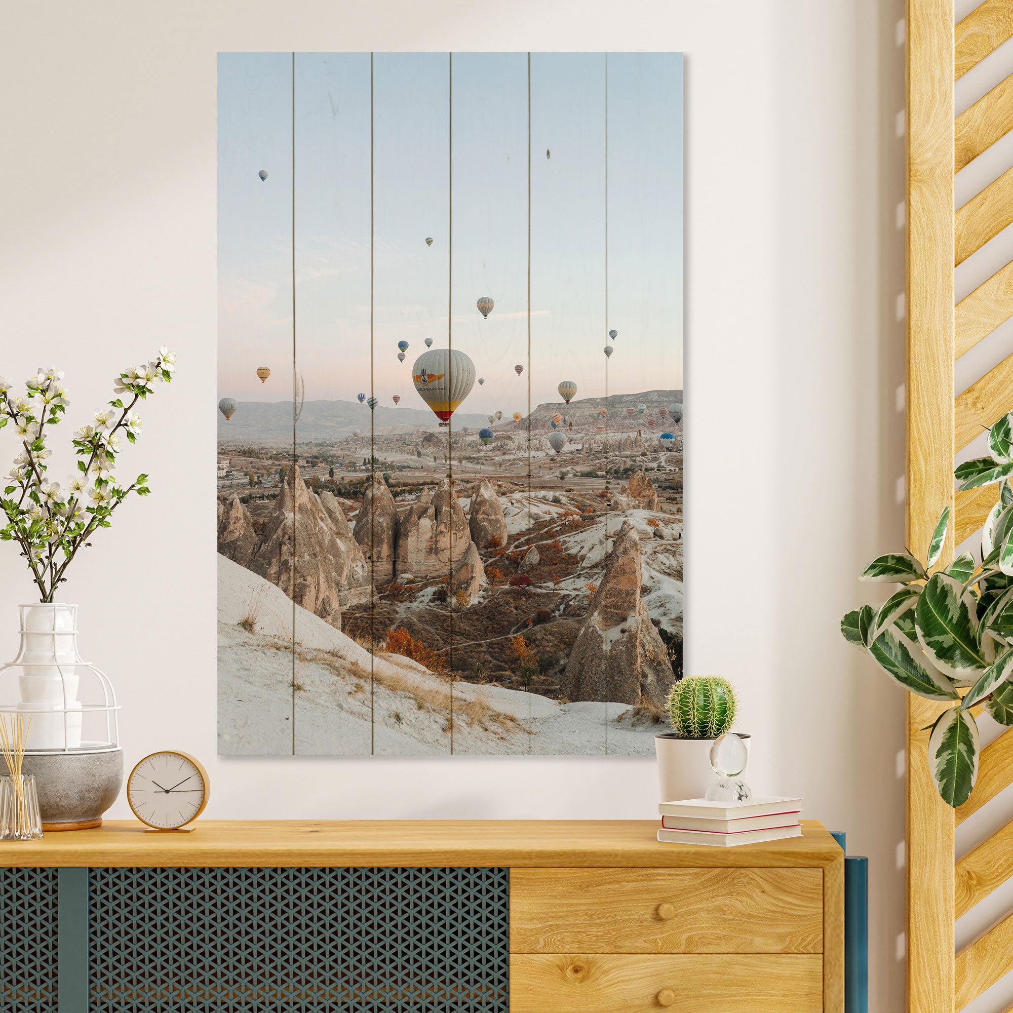 Obraz Wood Balloon Flight-60x90 cm