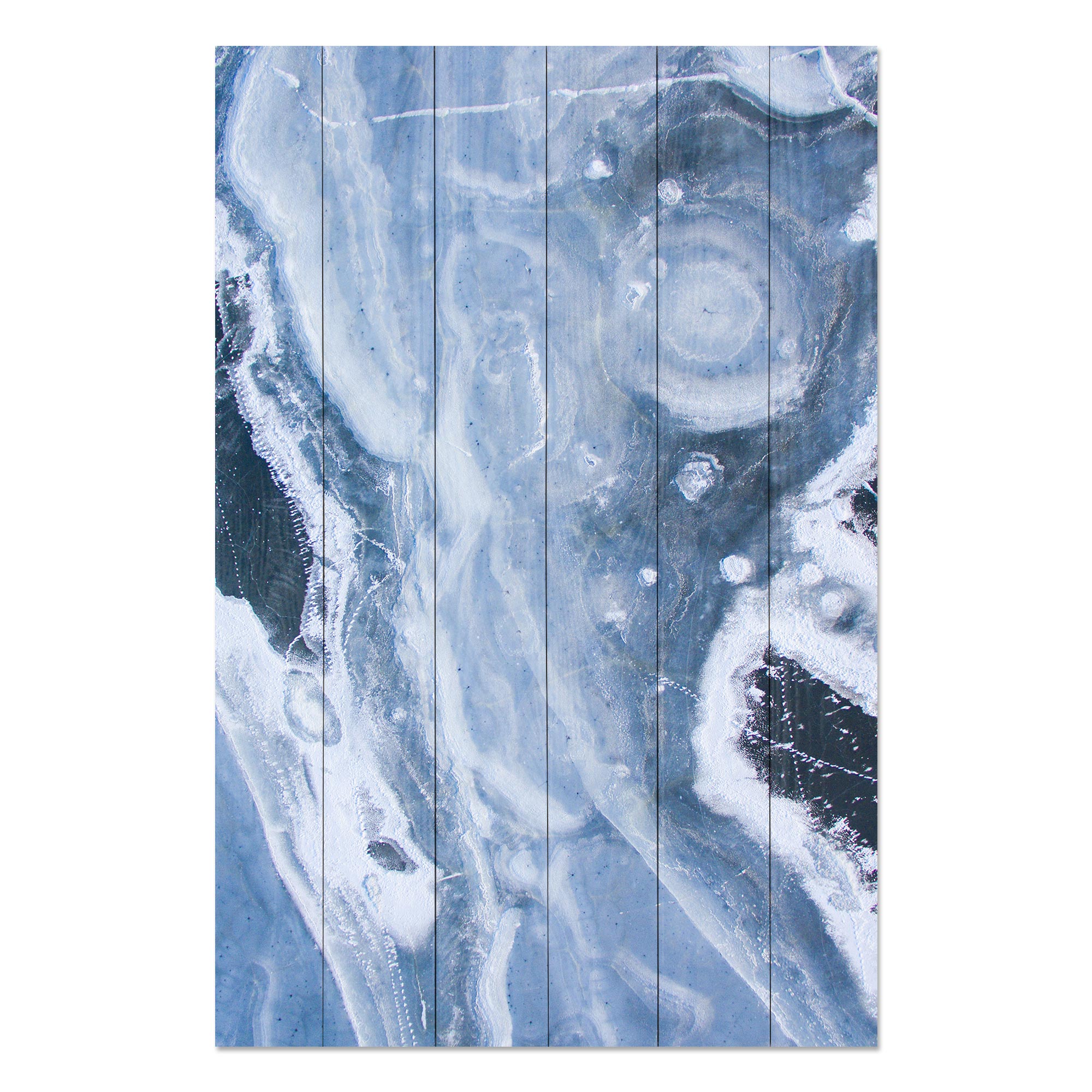 Wood Picture Blue Abstraction-30x30 cm