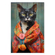 Wood Picture I see you Cat-40x60 cm
