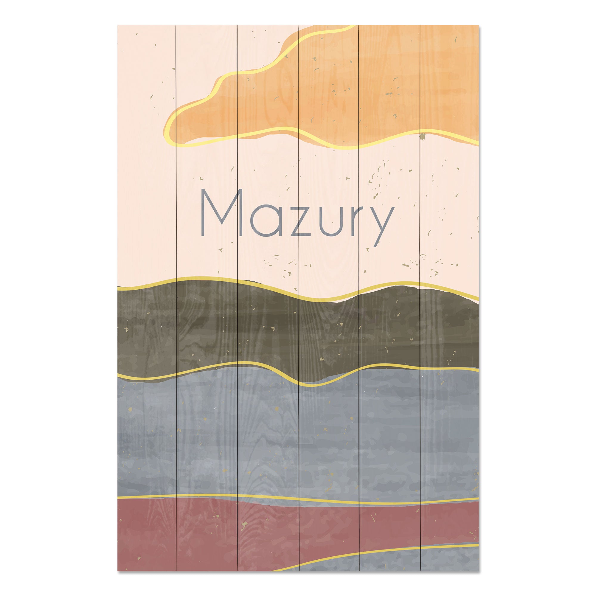 Obraz Wood Mazury - 60x90 cm