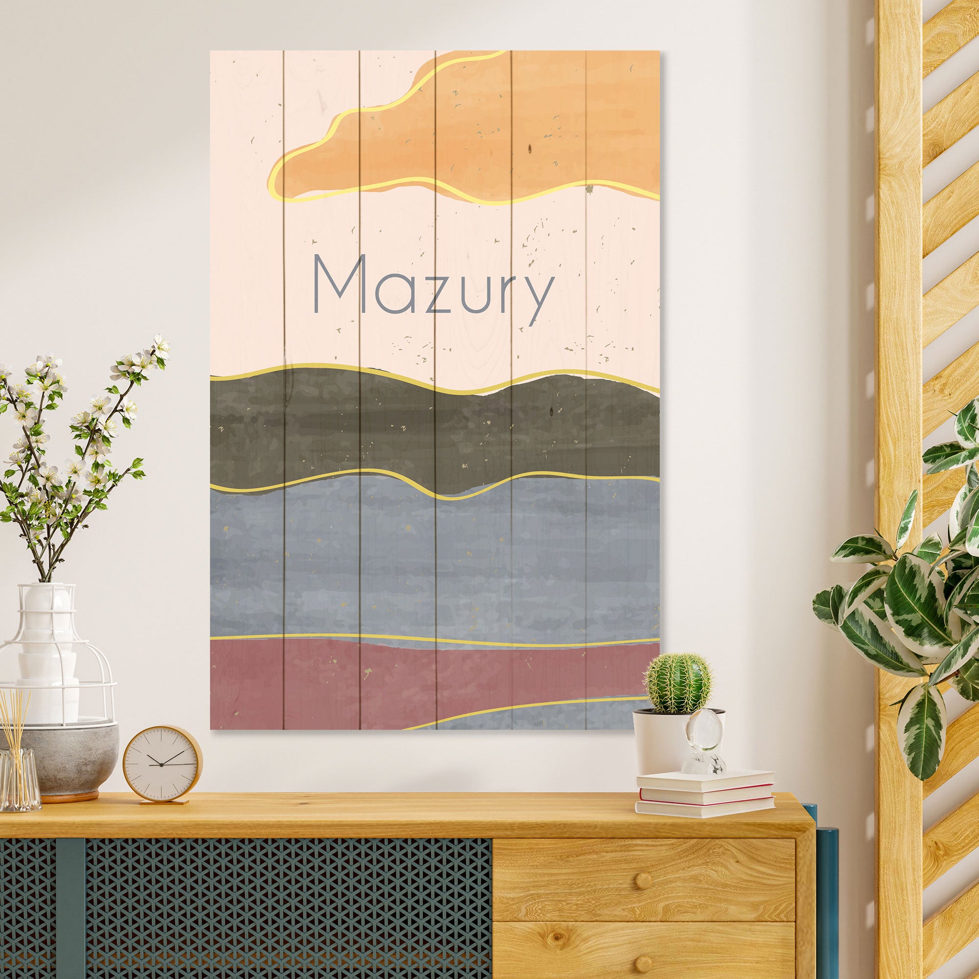 Obraz Wood Mazury - 60x90 cm