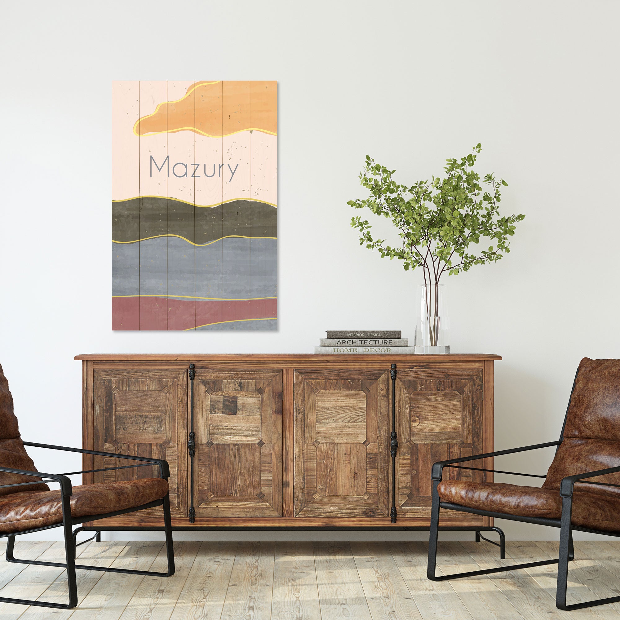 Obraz Wood Mazury - 60x90 cm