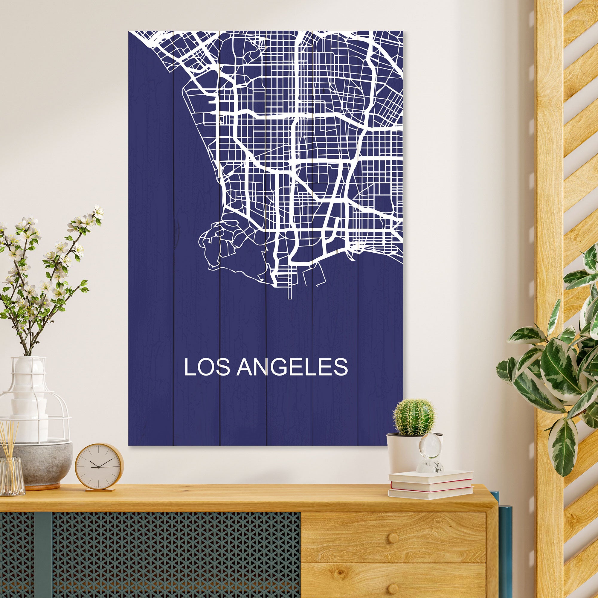 Obraz Wood Los Angeles - 30x40 cm