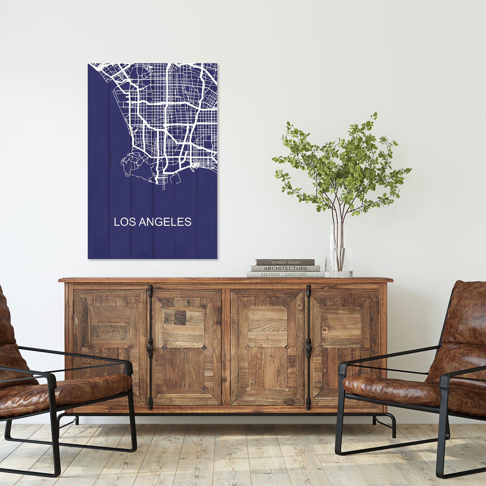 Obraz Wood Los Angeles - 30x40 cm