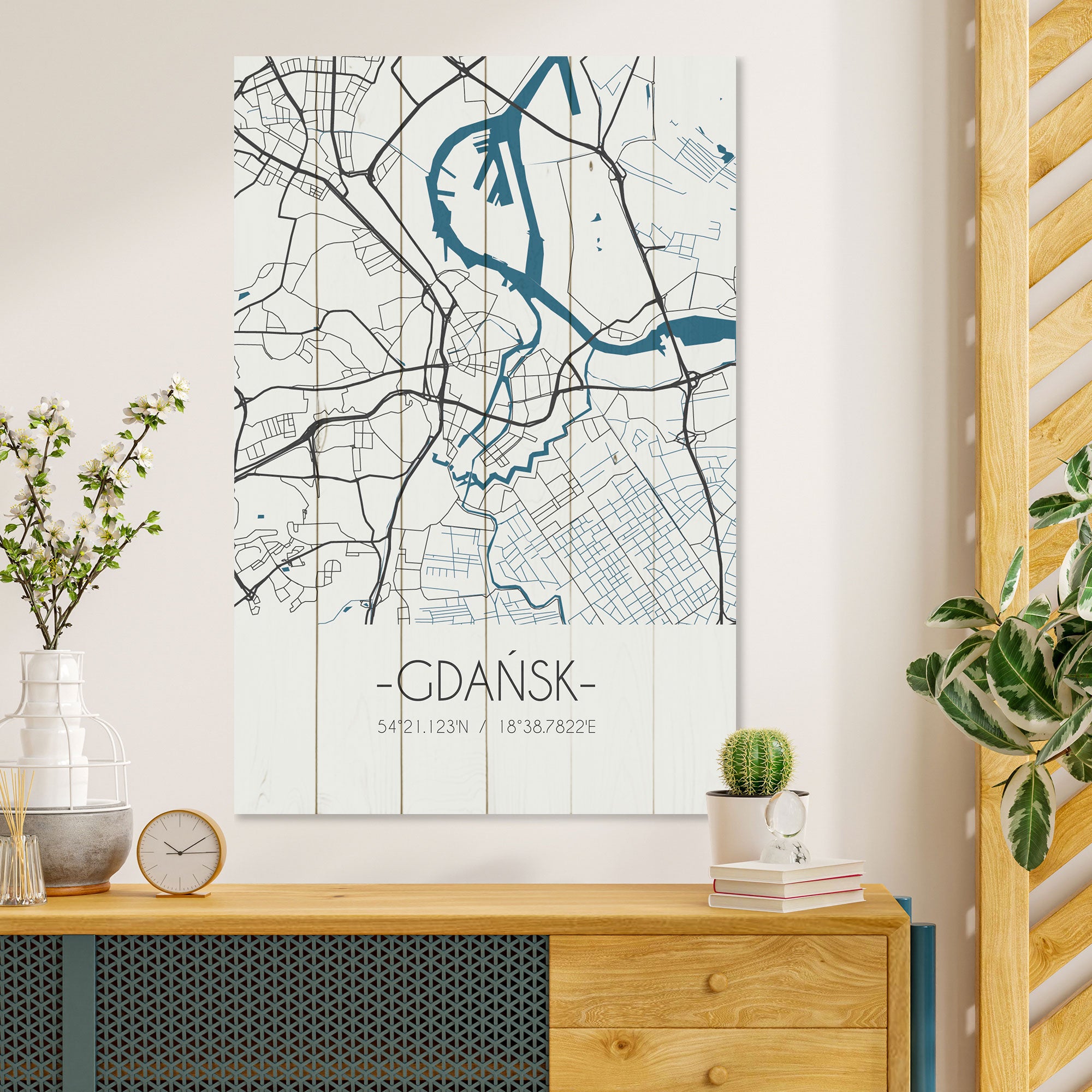 Obraz Wood Gdaňsk-50x70 cm
