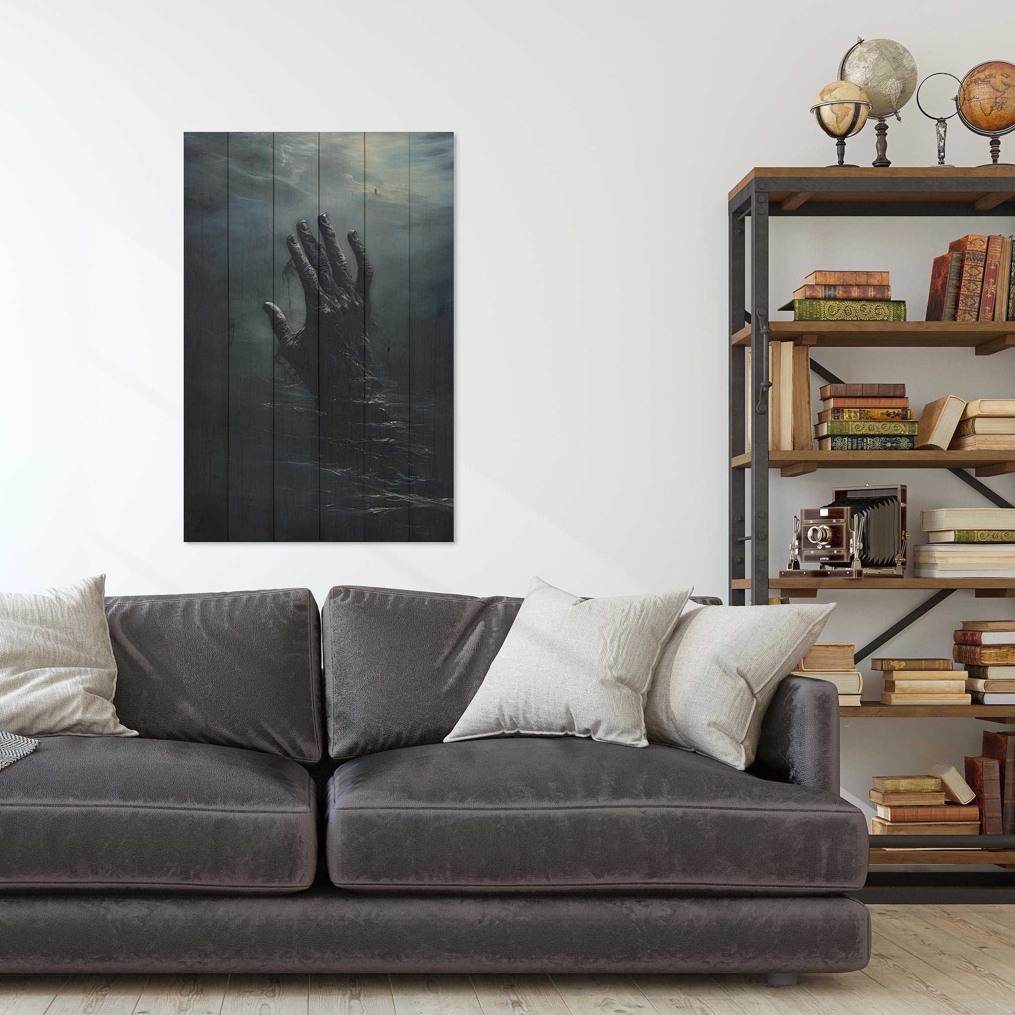 Obraz Wood Ruka Temná voda-30x40 cm