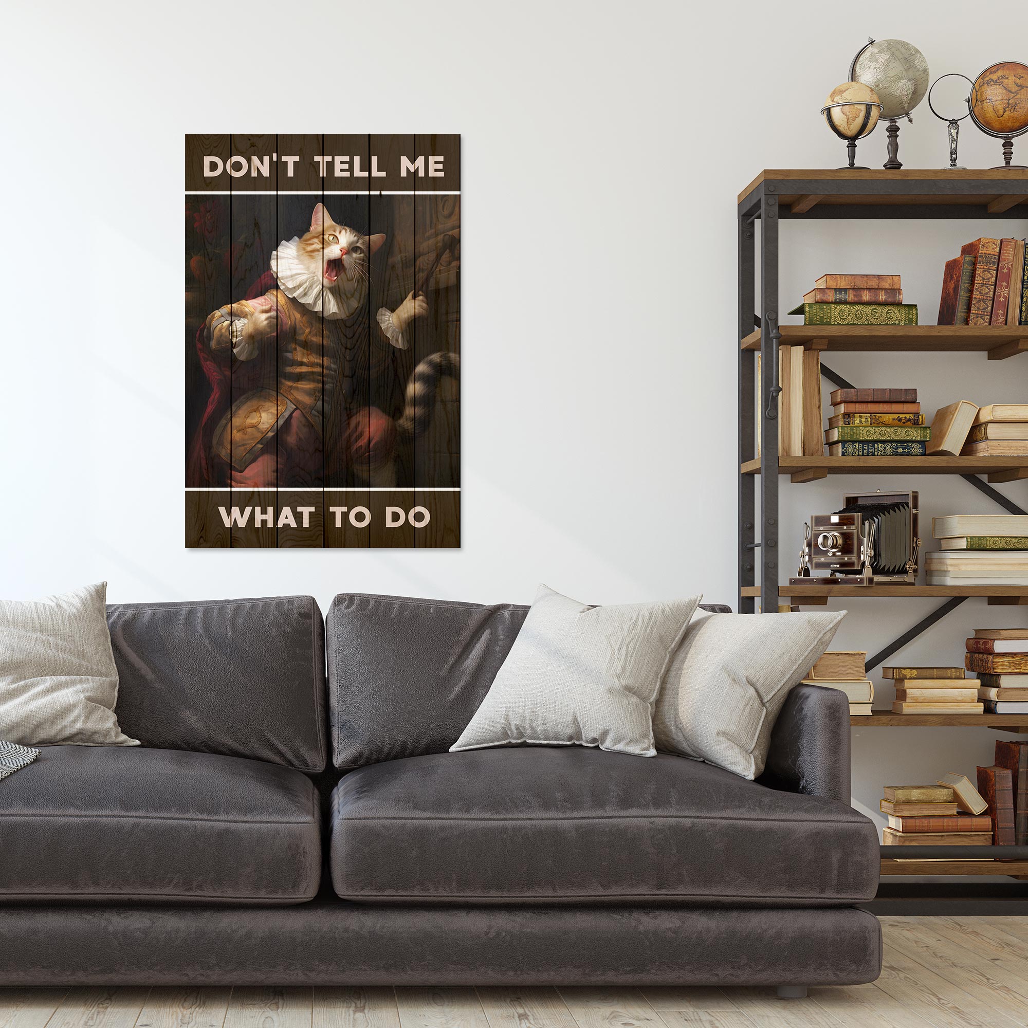Obraz Wood Nehovor mi, čo mám robiť-60x90 cm