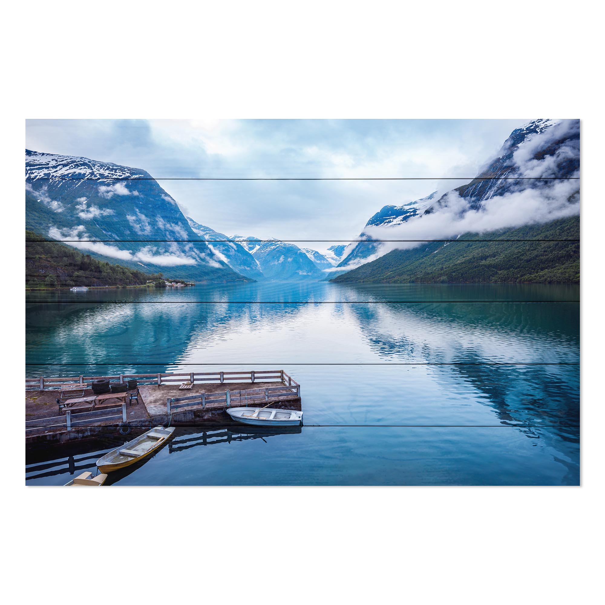 Bild Wood Oslo Schöner norwegischer See-60x90 cm