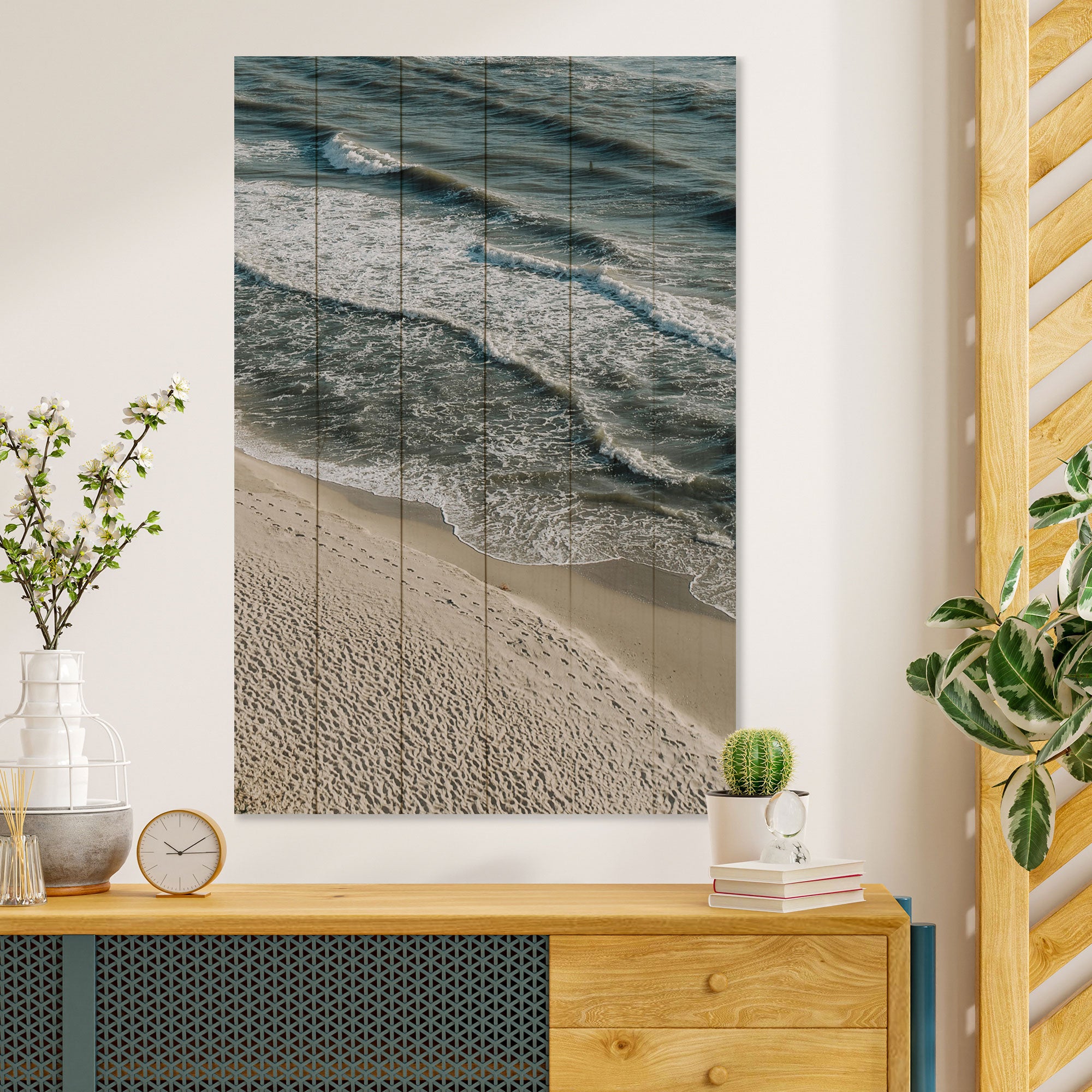 Obraz Wood Calm Beach-20x30 cm
