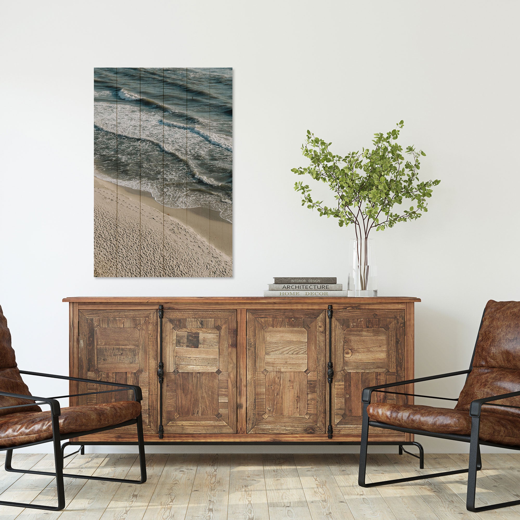 Obraz Wood Calm Beach-20x30 cm