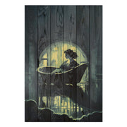 Wood Picture Bath Dark Academia-60x90 cm