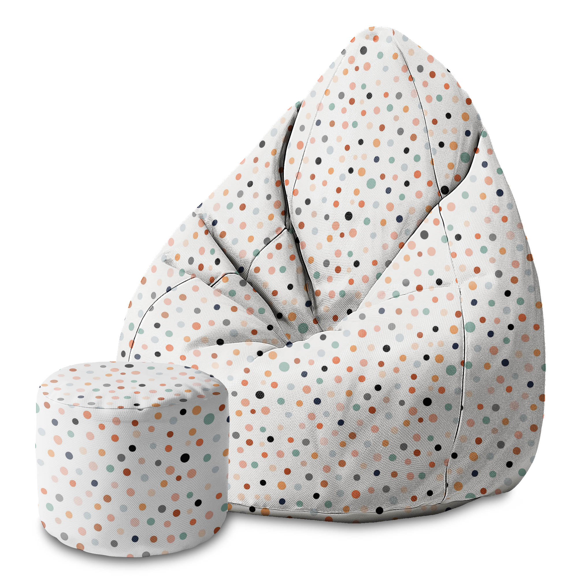 Puf okrągły podnóżek Pastel Dots