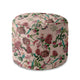 Kulatá podnožka puf Dark Jungle Pink