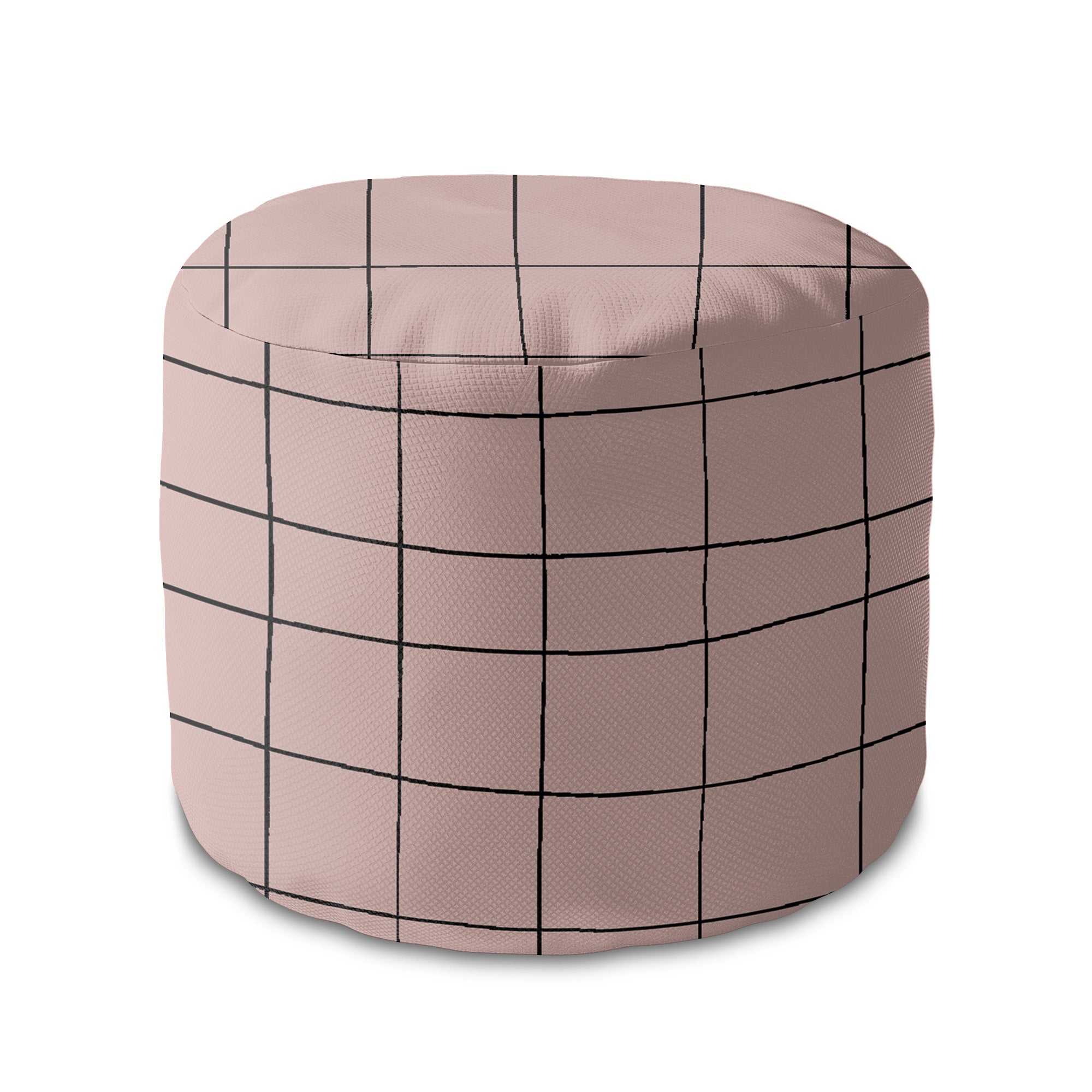 Okrúhly puf podnožka Distorted Pink