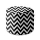 Kulatý puf podnožka Zig Zag Black