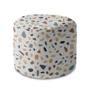 Okrúhly puf podnožka Vintage Terrazzo