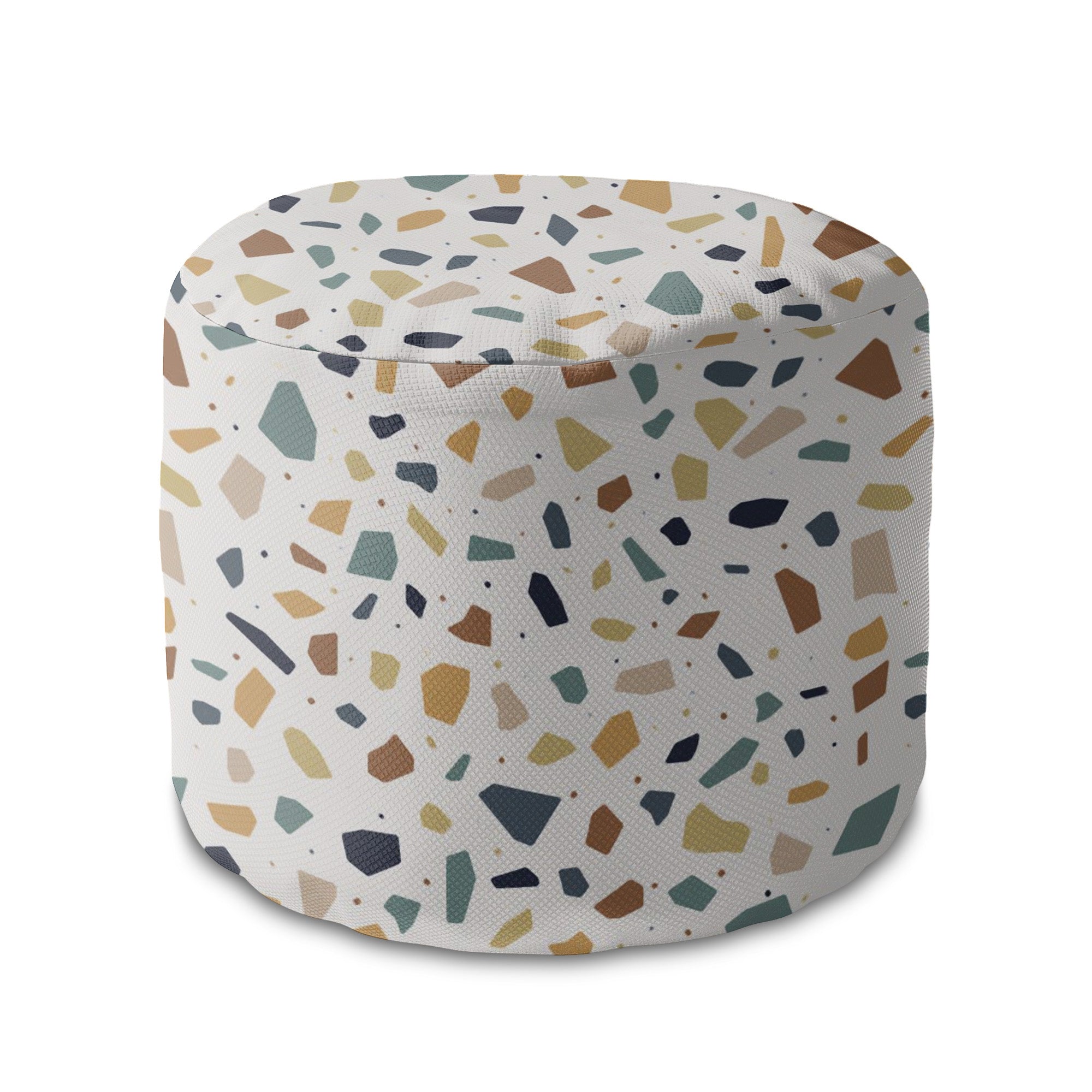 Okrúhly puf podnožka Vintage Terrazzo