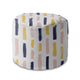 Round Pouf Footstool Modern Brush Strokes-Oxford