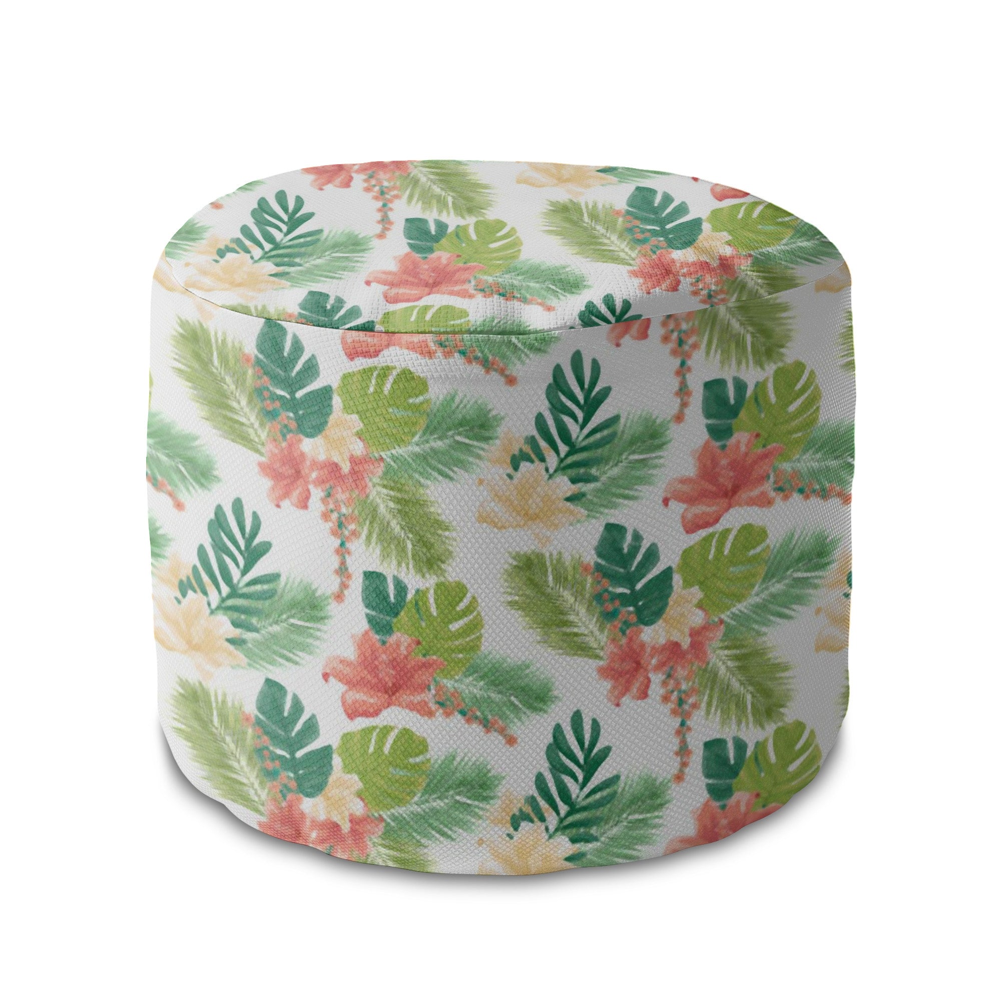 Round Pouf Footstool Tropical-Panama